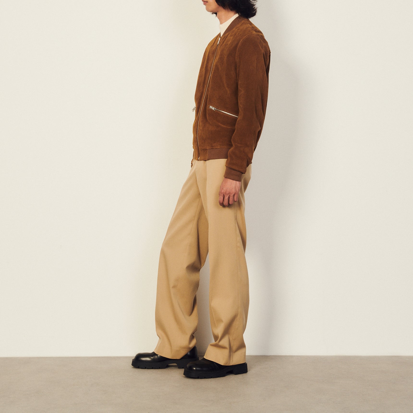 Blouson en cuir Sandro seconde main