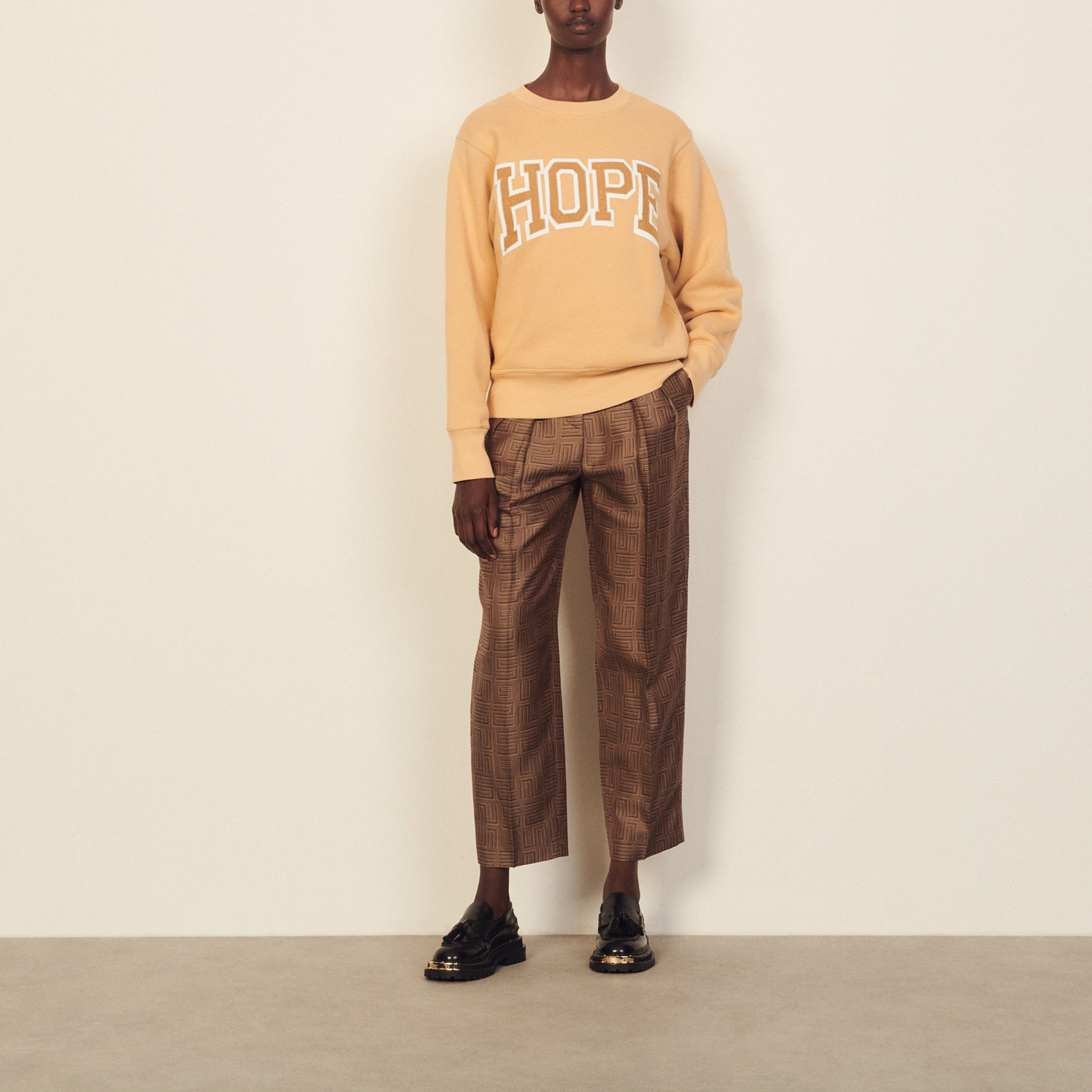 Sweat à message en coton biologique Sandro seconde main