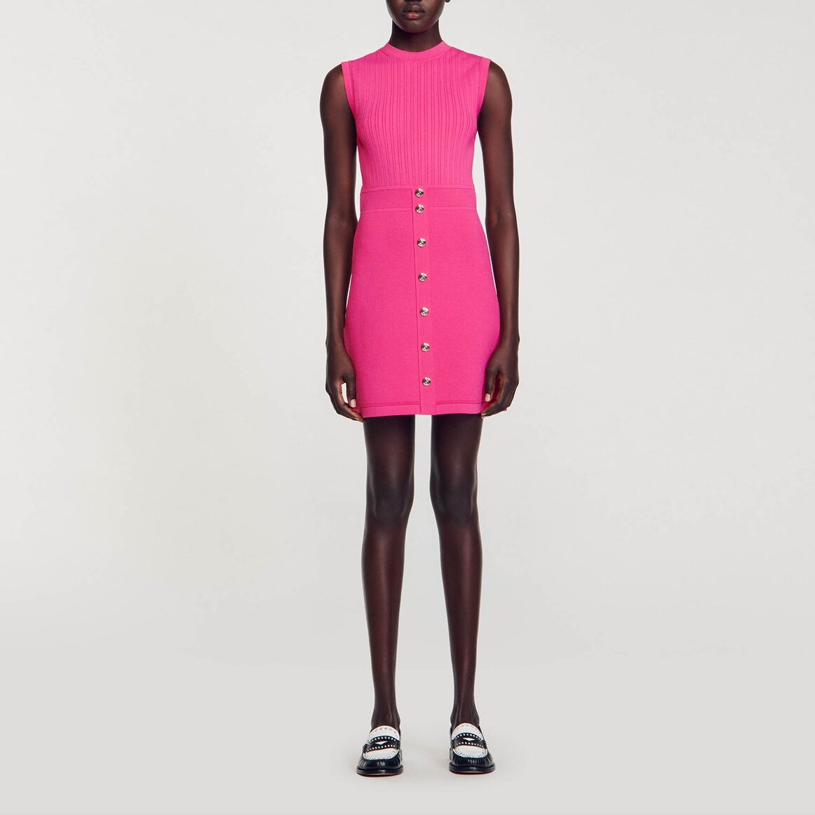 Robe courte à boutons Sandro seconde main