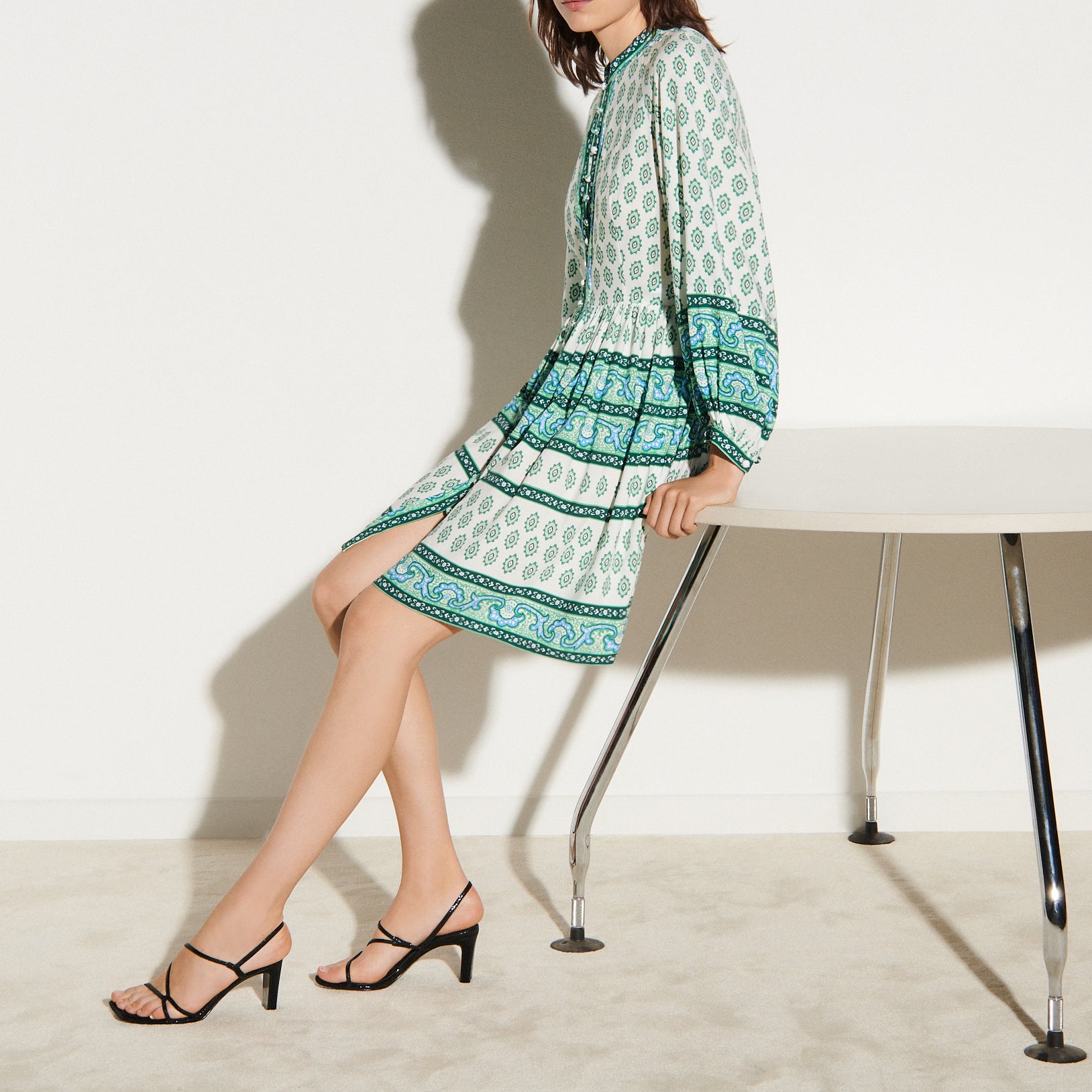 Robe Chemise imprimée courte Sandro seconde main