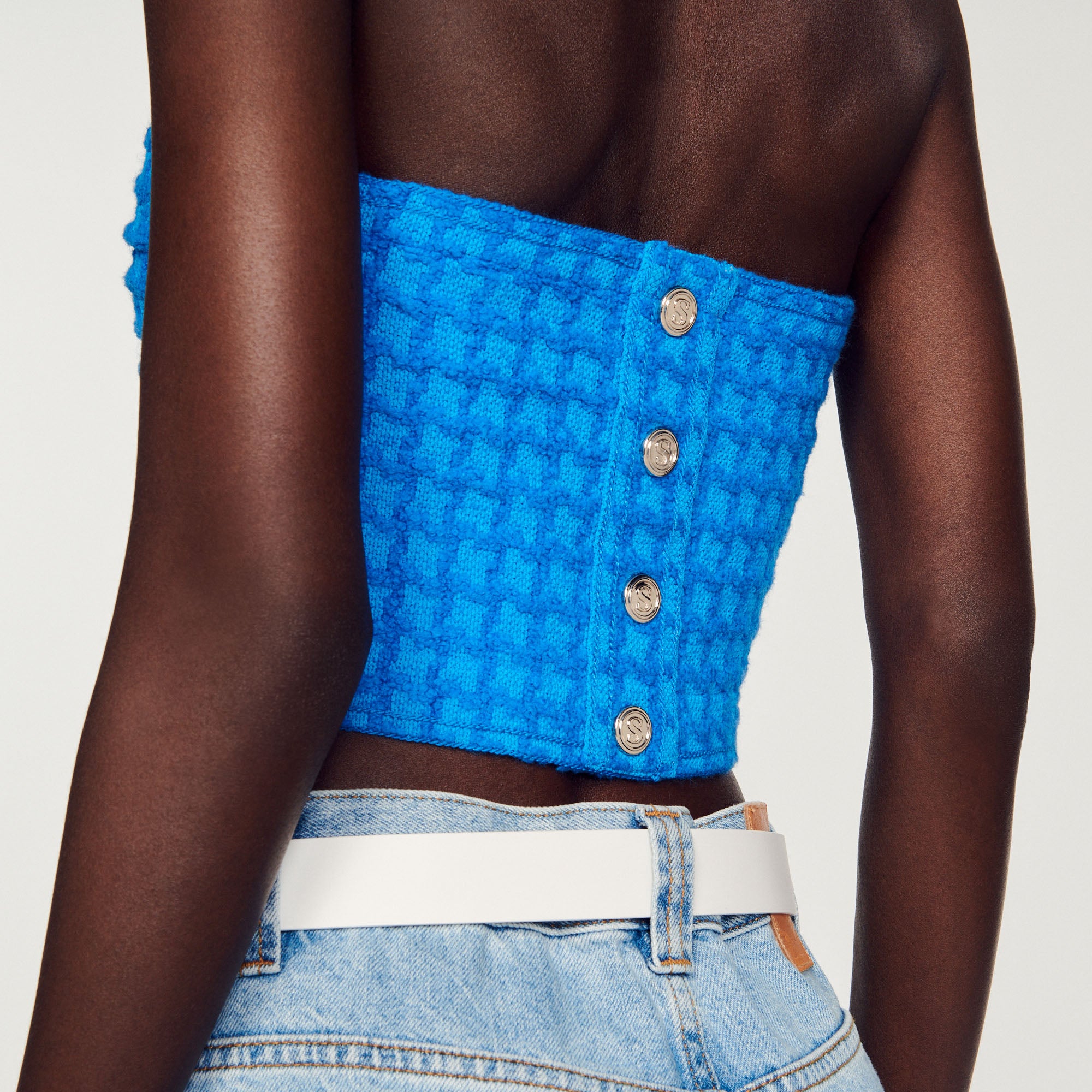 Bustier court en tweed Sandro seconde main