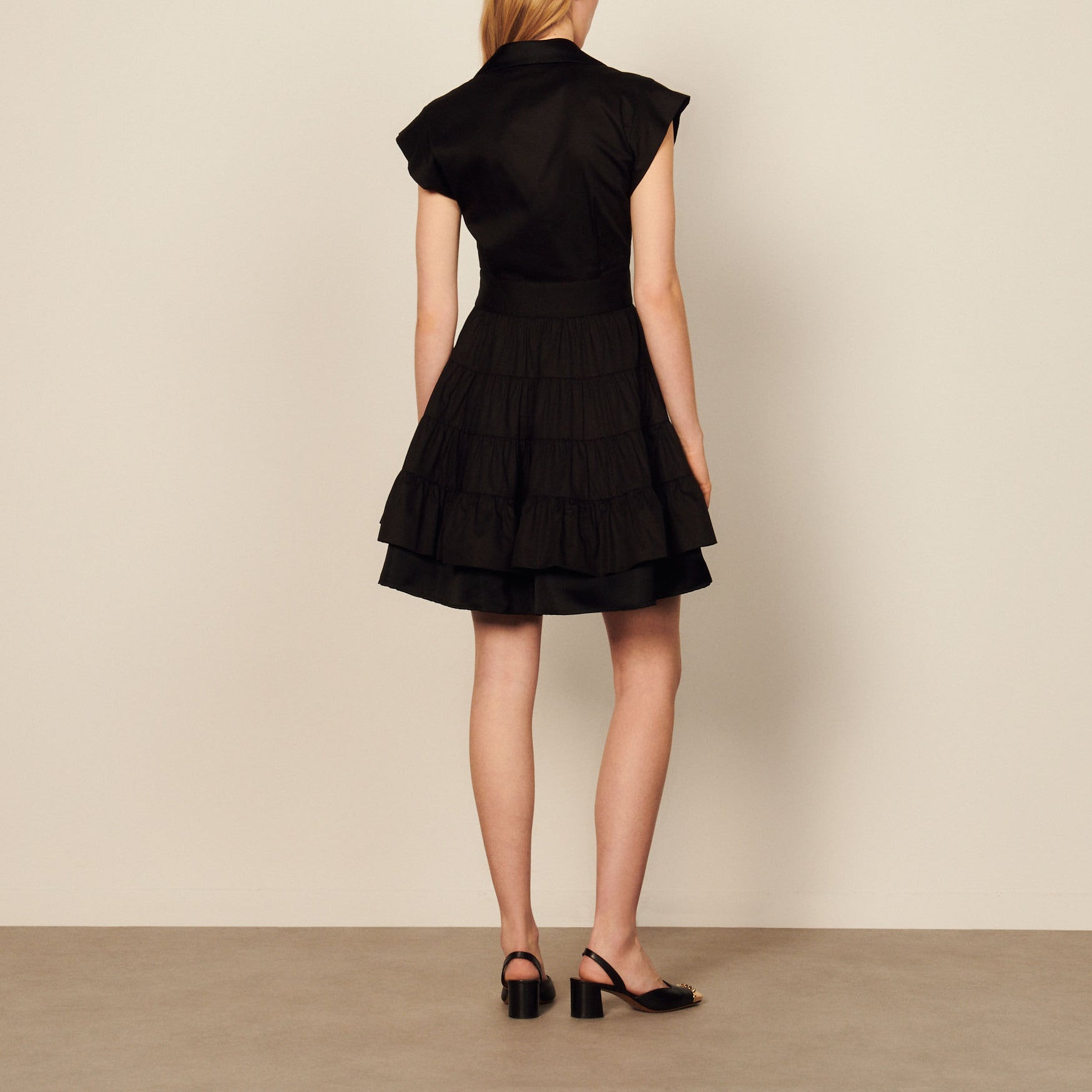 Robe courte volantée Sandro seconde main