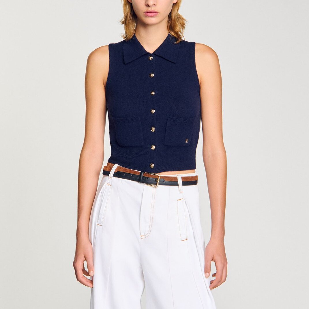 Gilet en laine et cachemire Sandro seconde main