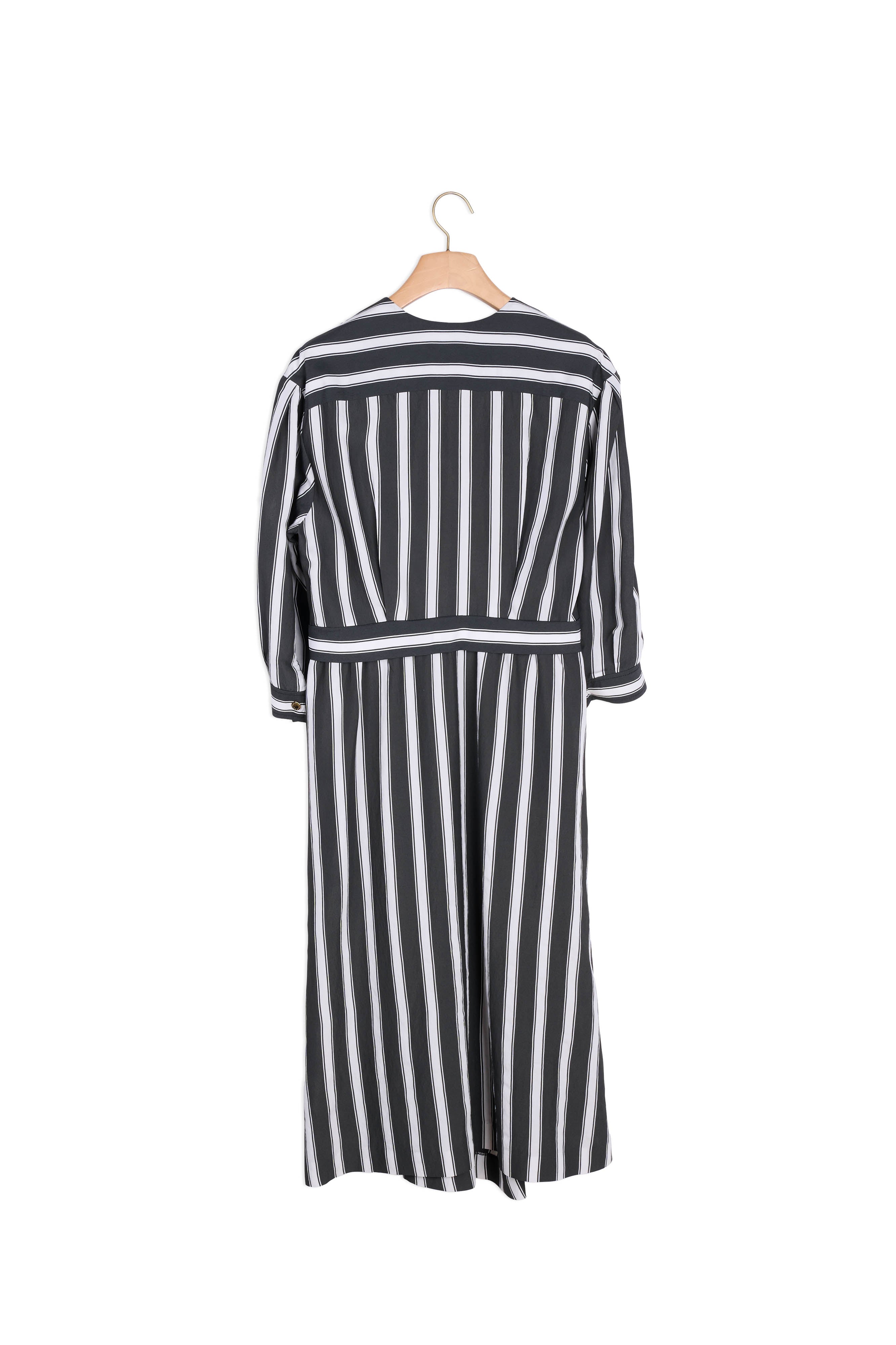 Robe midi à rayures contrastées Sandro seconde main