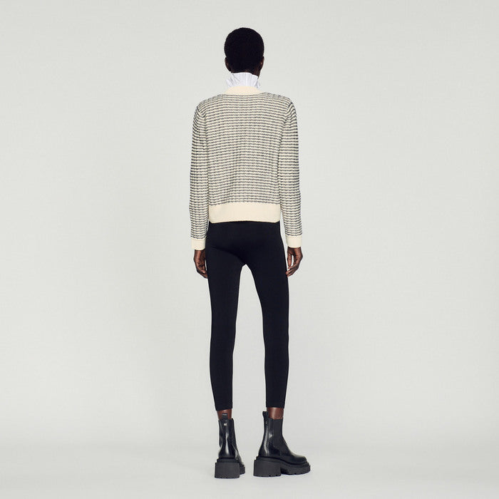 Cardigan en Maille à rayures Sandro seconde main