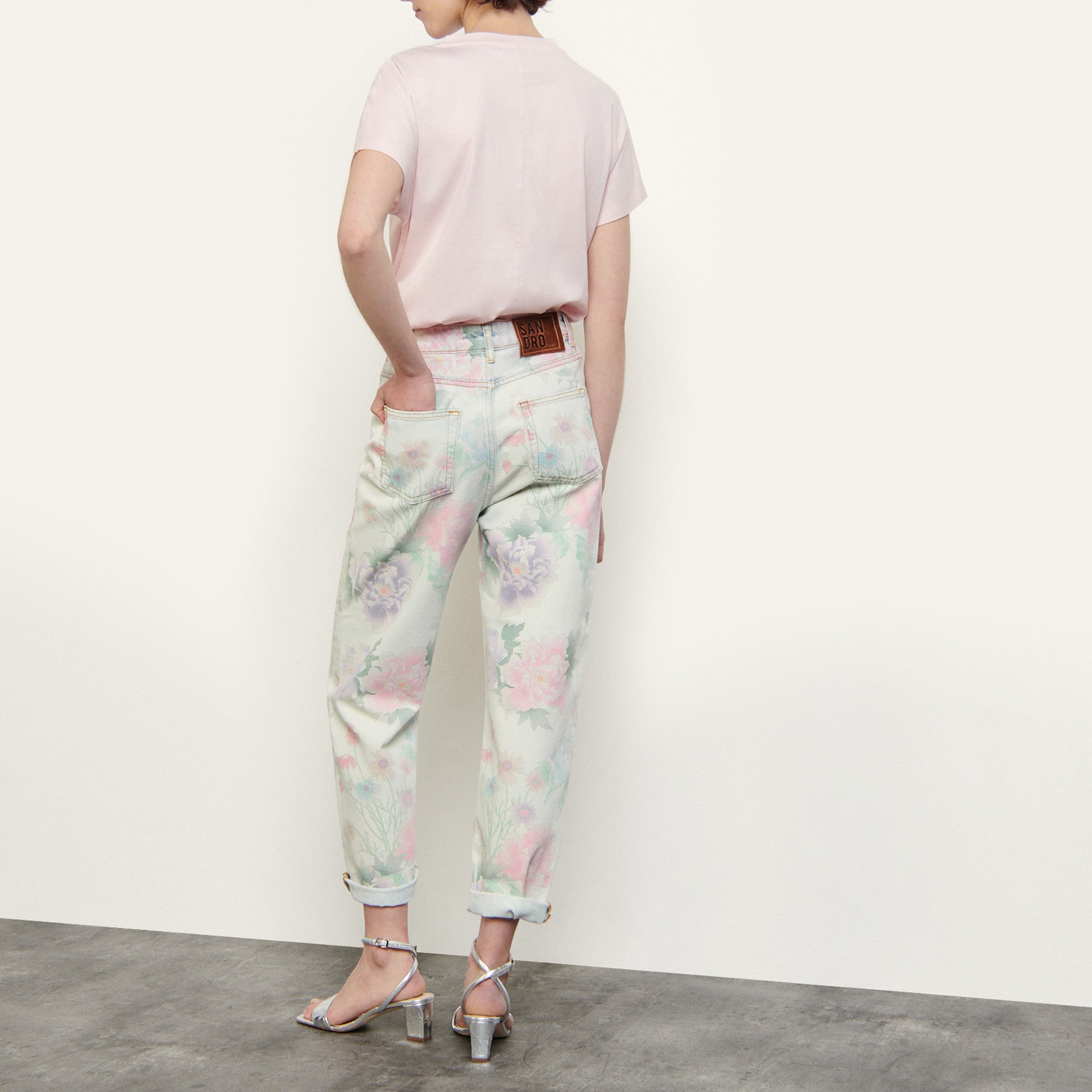 Jean délavé  imprimé Sandro seconde main