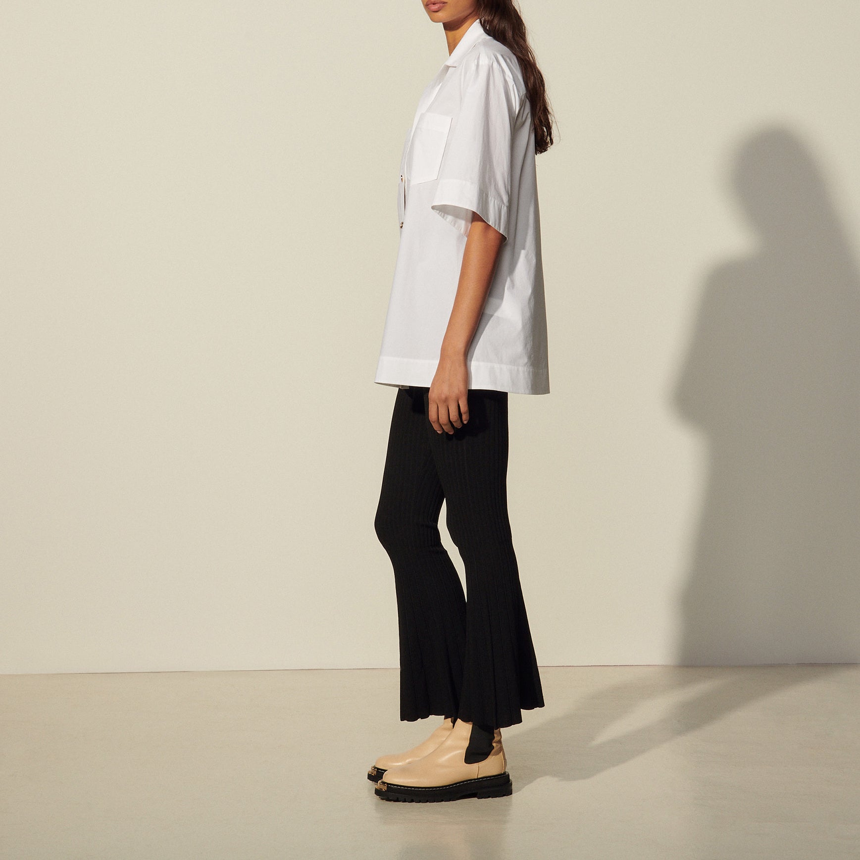 Chemise oversize en coton biologique Sandro seconde main