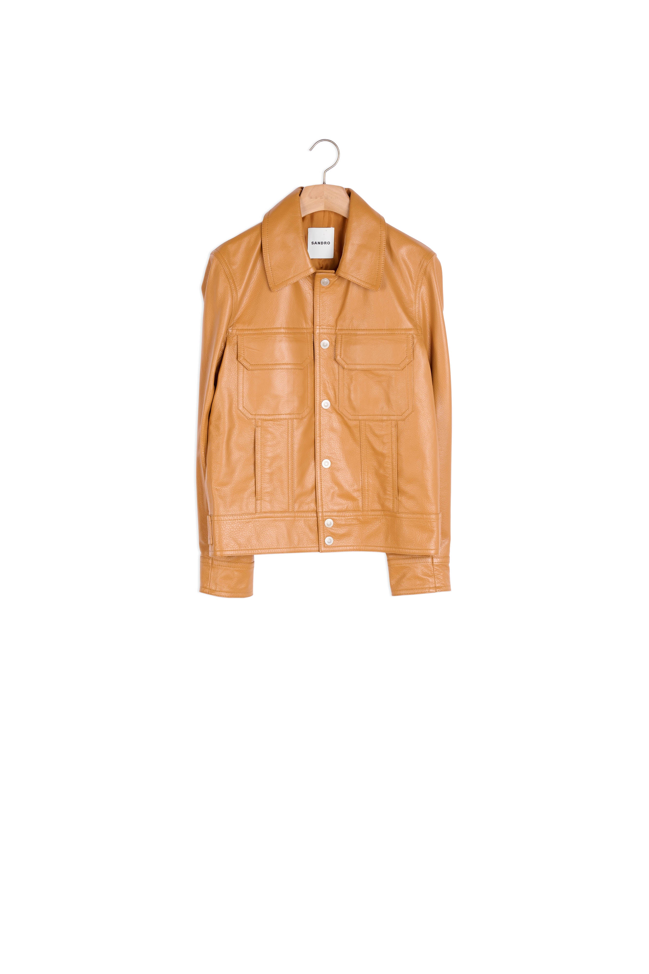 Veste en cuir Sandro seconde main