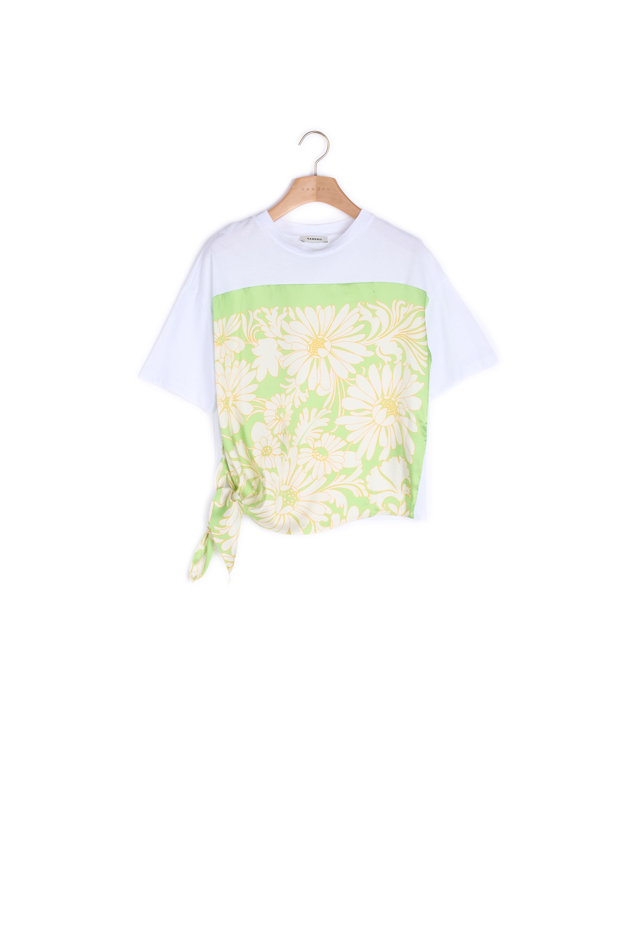 Tee-shirt foulard en coton biologique Sandro seconde main