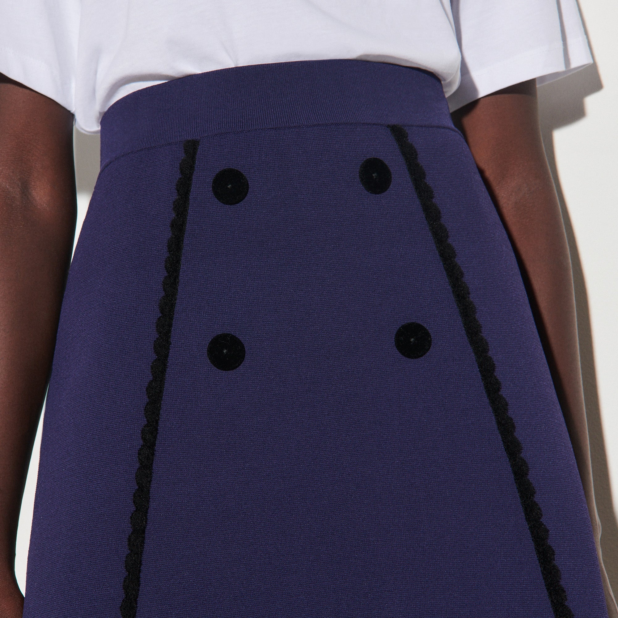 Jupe trapèze double boutonnage Sandro seconde main