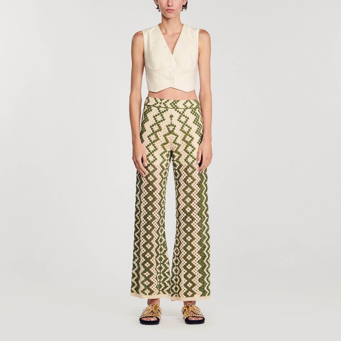 Pantalon en Maille Sandro seconde main