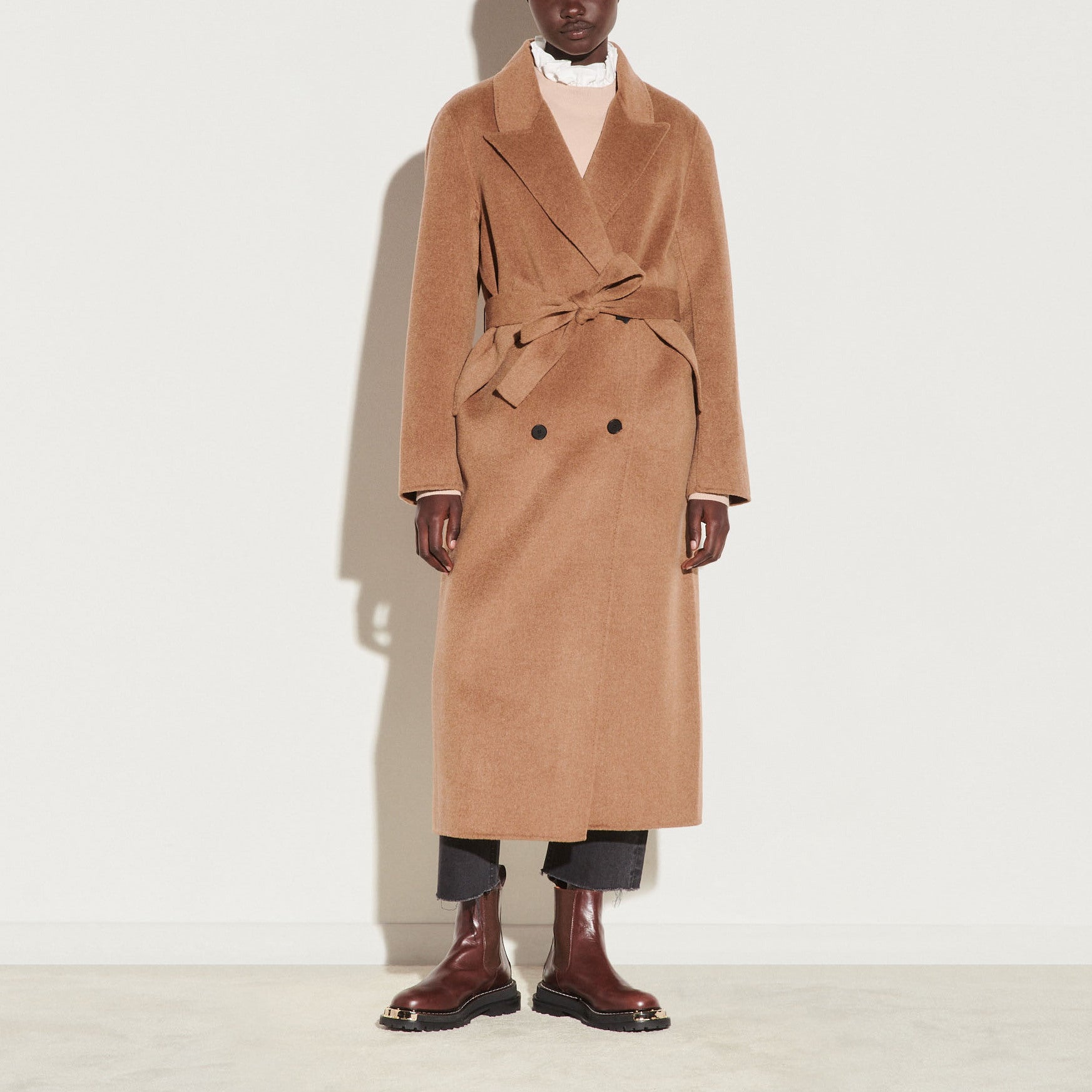 Manteau long à boutonnage croisé Sandro seconde main