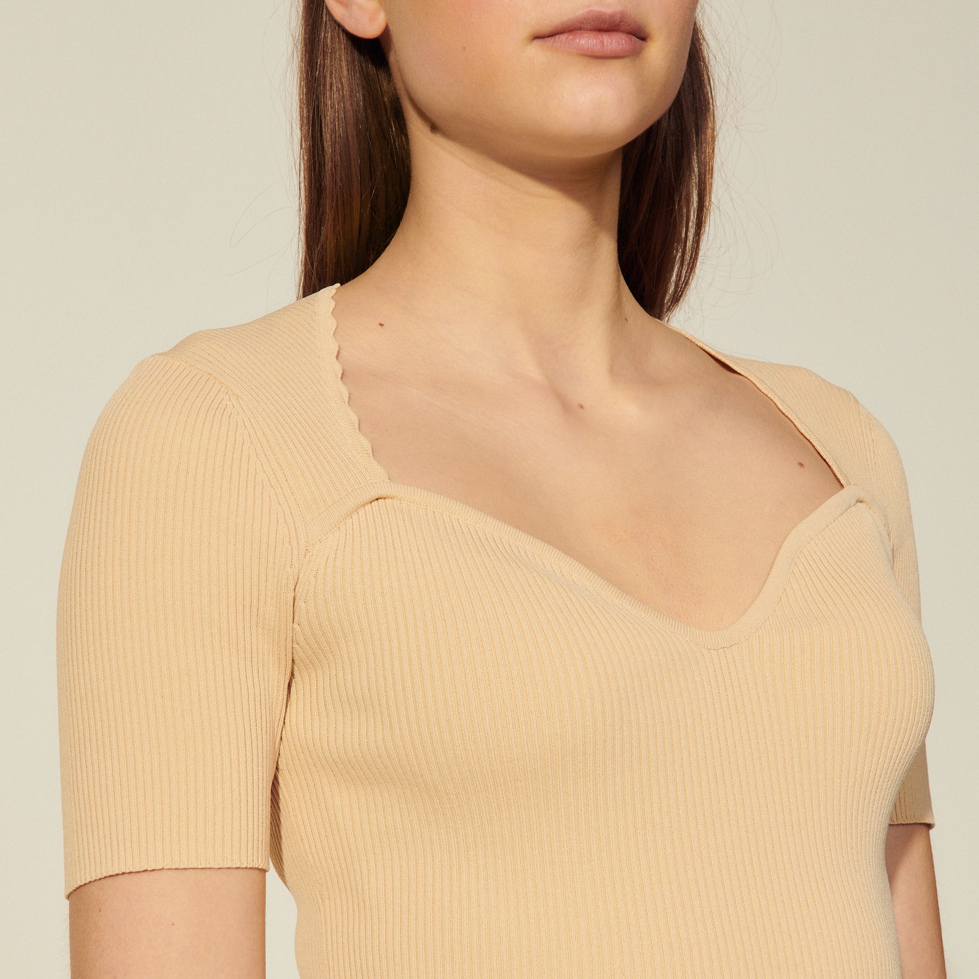 Top en Maille à décolleté bustier Sandro seconde main