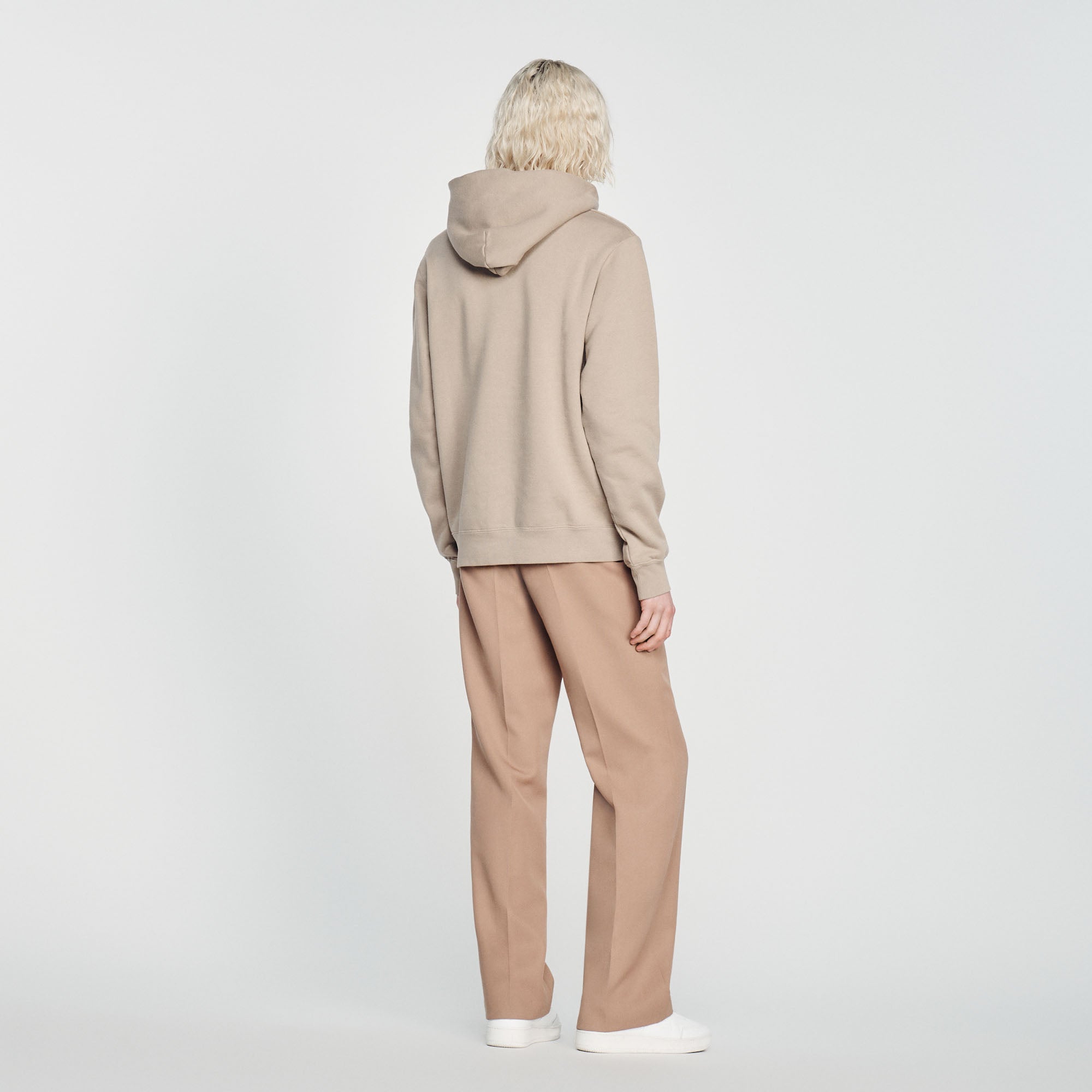 Sweat hoodie brodé Homme Sandro seconde main