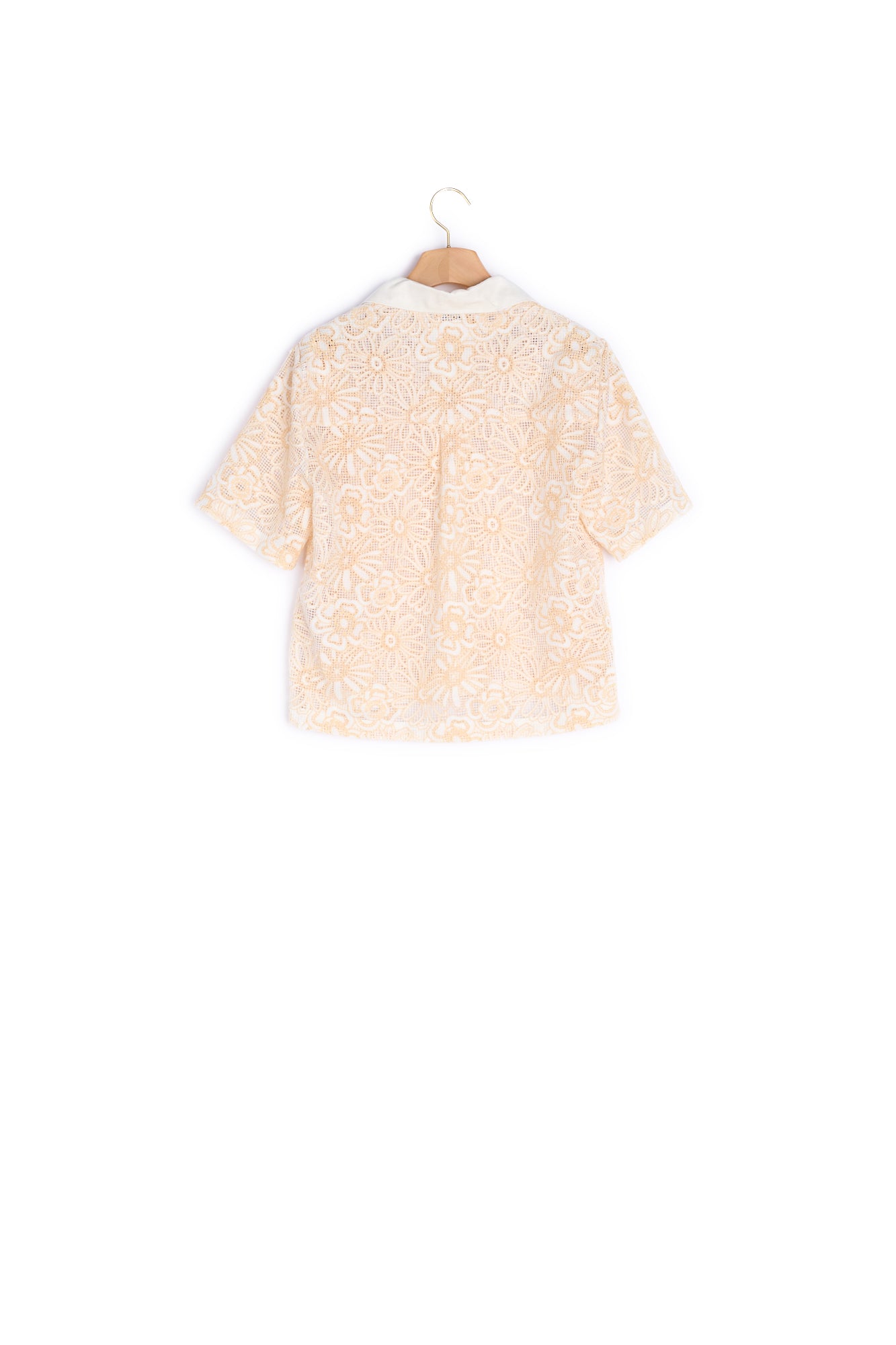 Chemise en dentelle résille marguerite Sandro seconde main