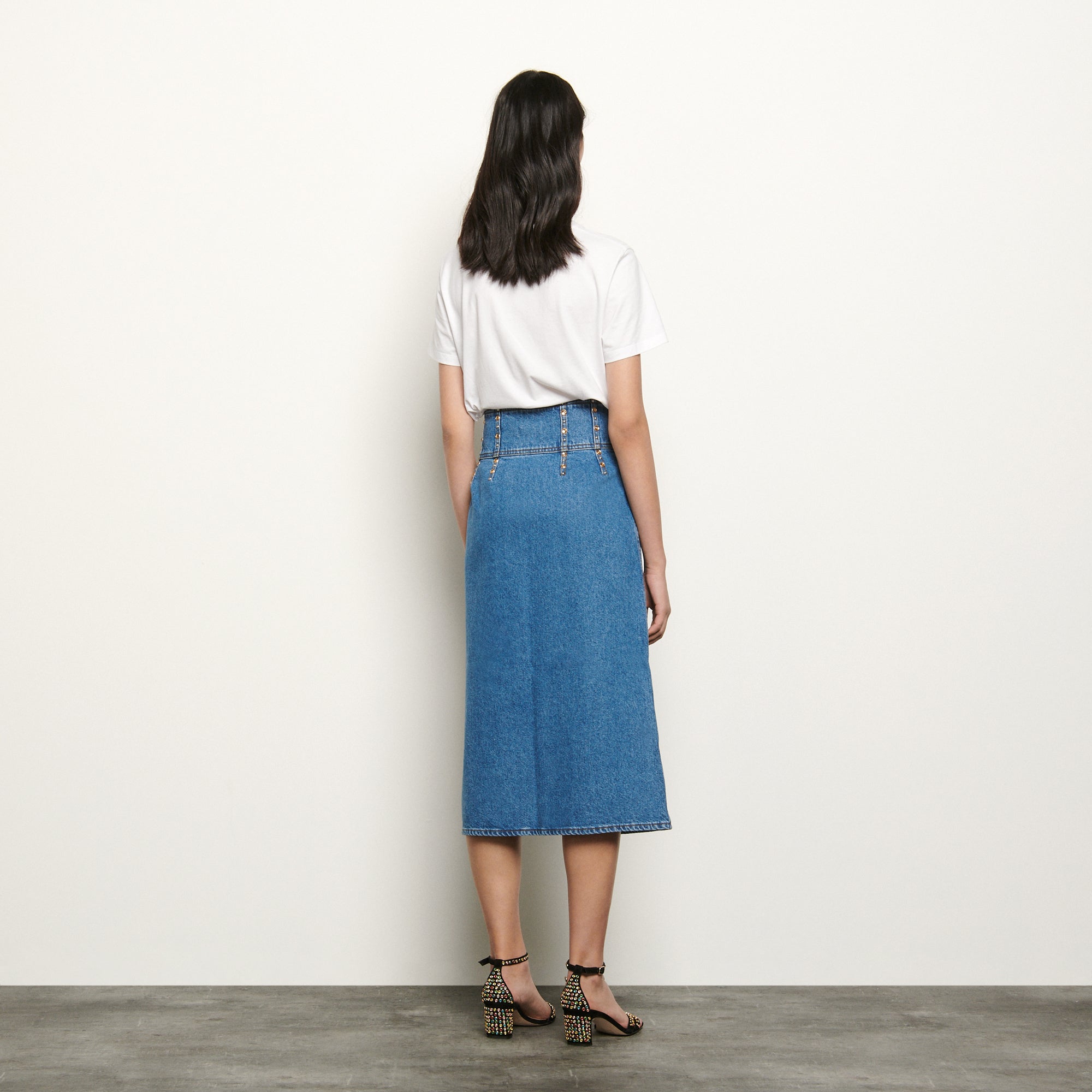 Jupe longue en Jean Sandro seconde main