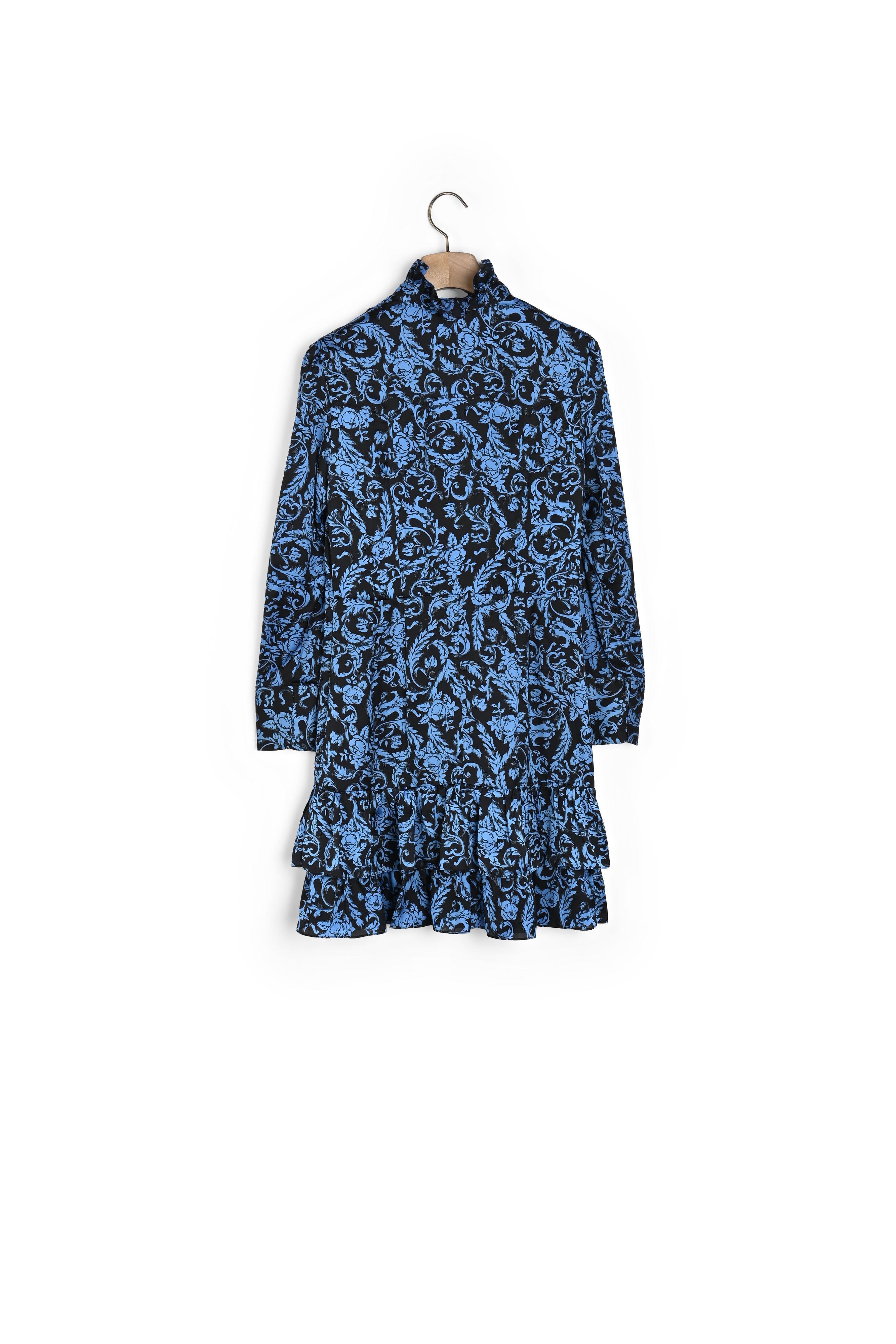 Robe imprimée à volants et col montant Sandro seconde main