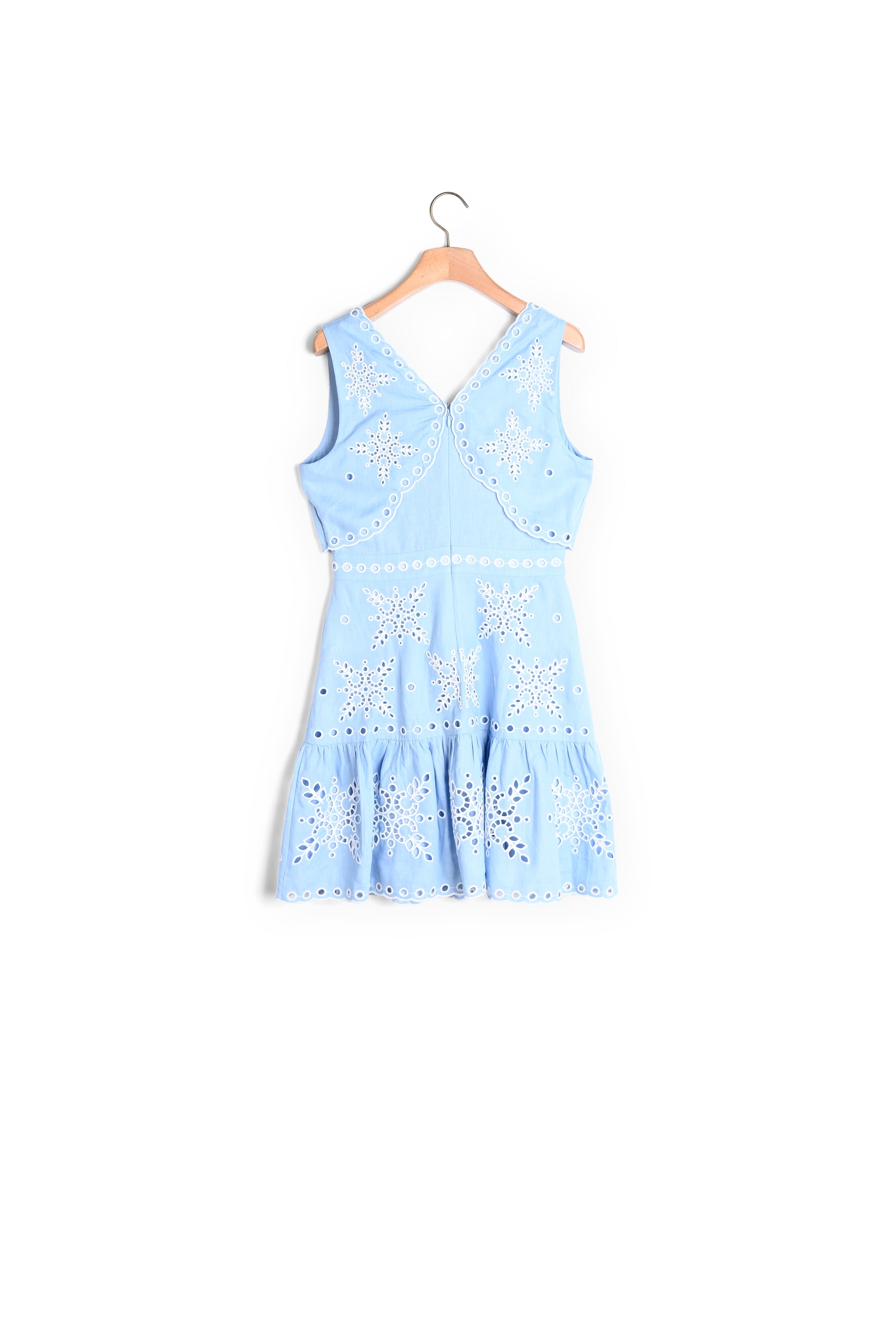 Robe courte à broderies anglaises Sandro seconde main