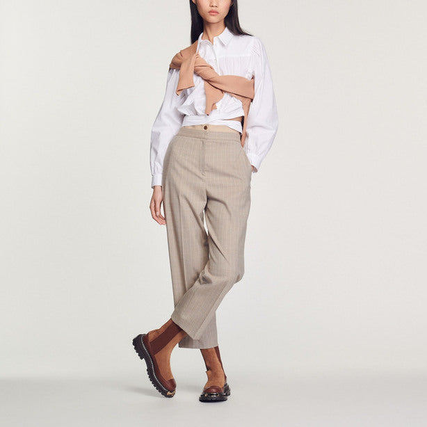 Chemise courte nouée Sandro seconde main