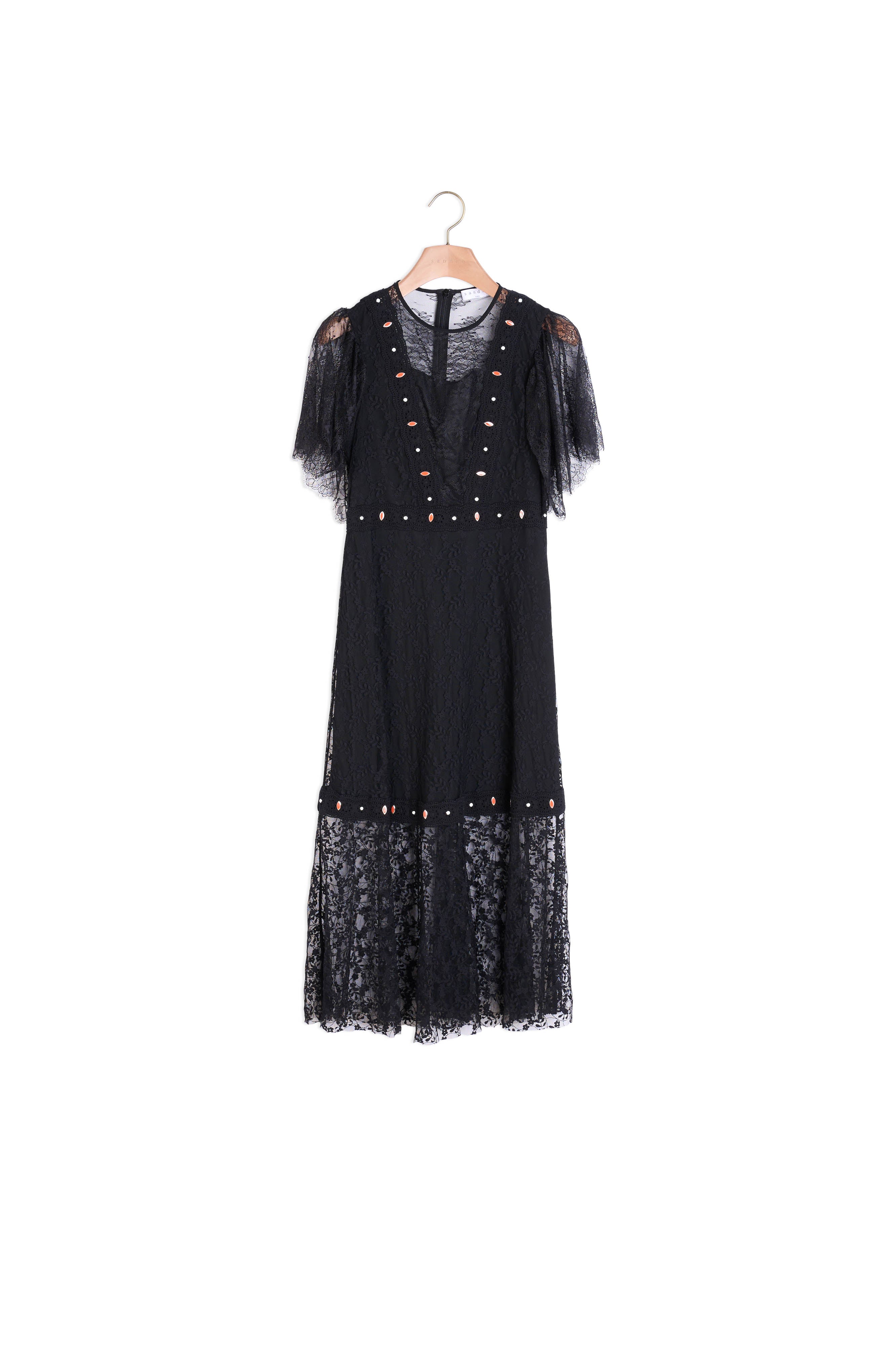 Robe en dentelle & pierres collées Sandro seconde main