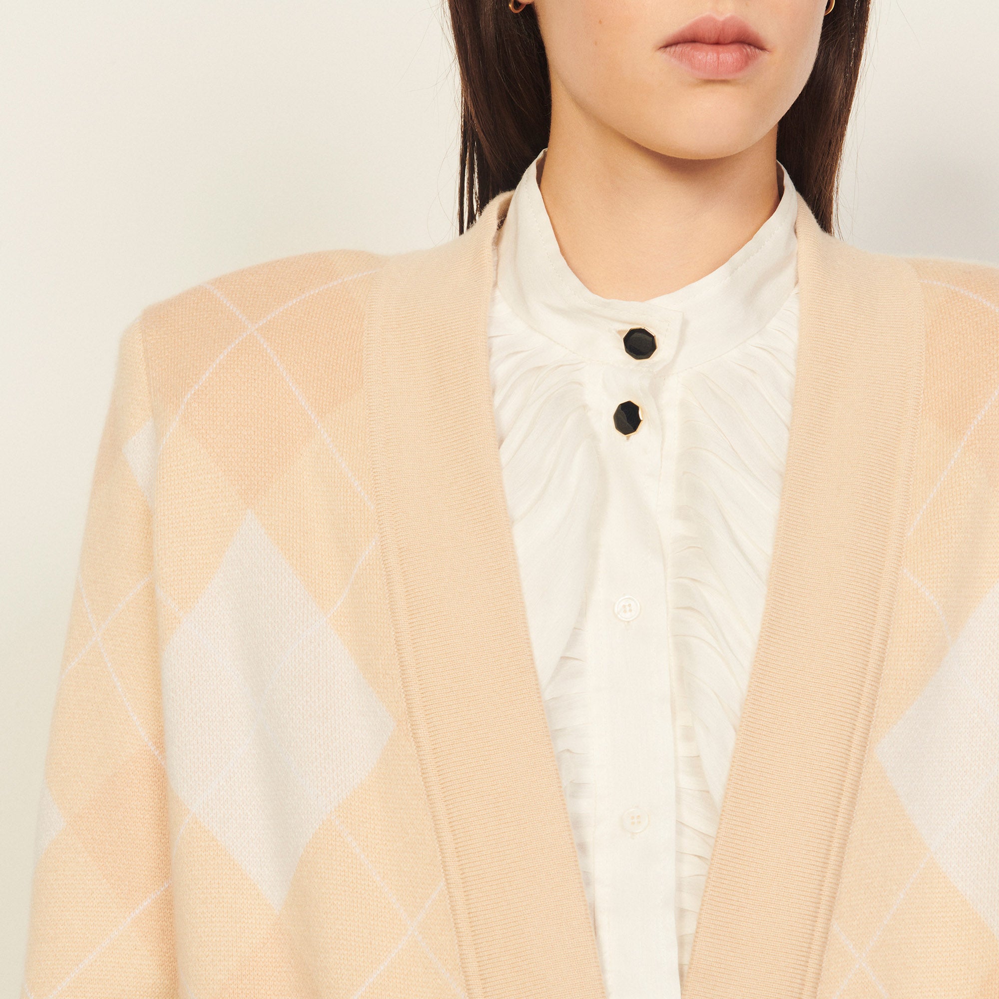 Cardi coat à motifs jacquard Sandro seconde main