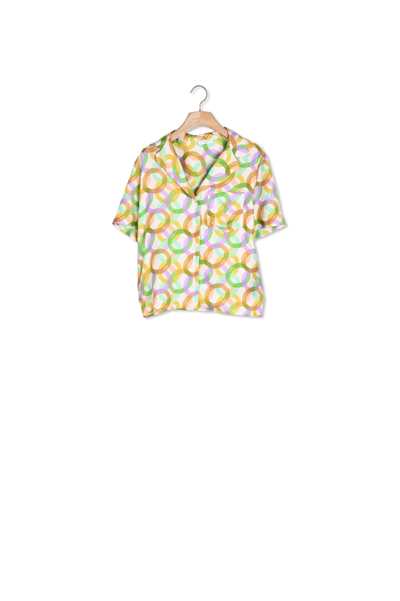 Chemise pyjama imprimée en soie Sandro seconde main