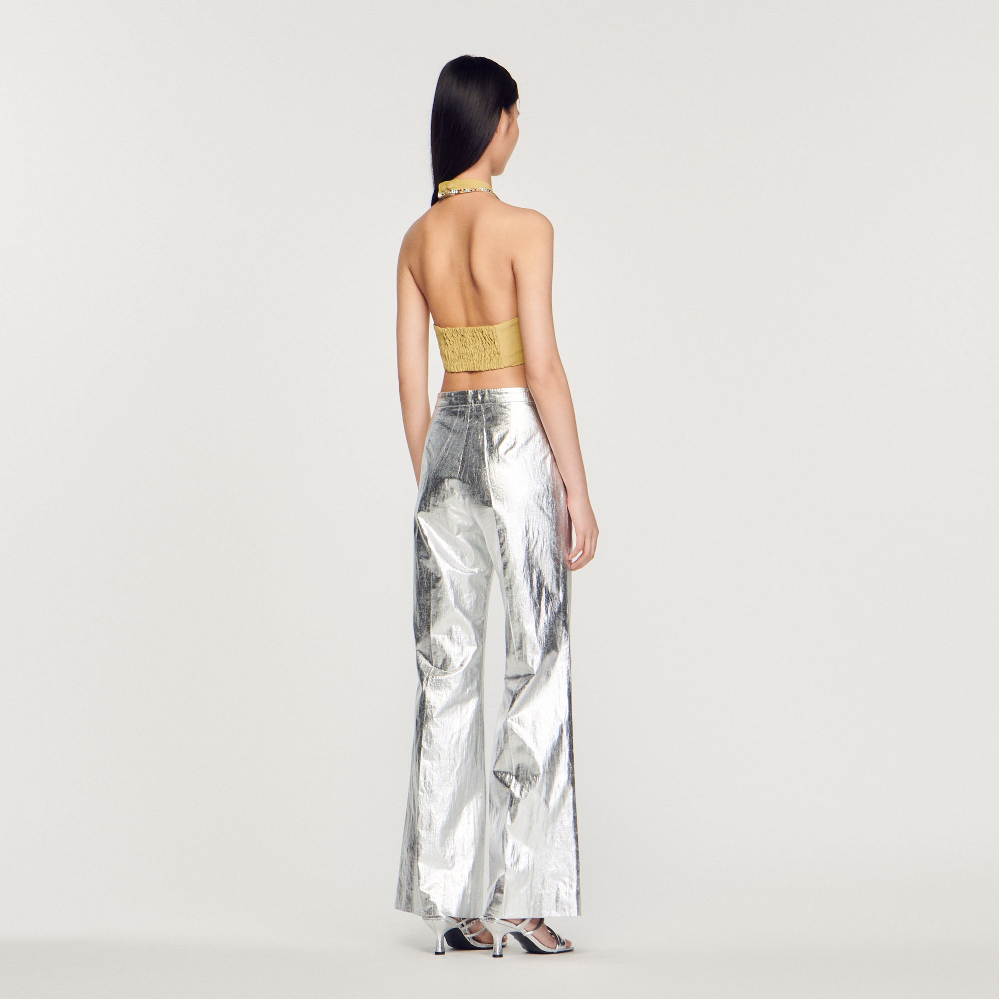 Top court orné de strass Sandro seconde main