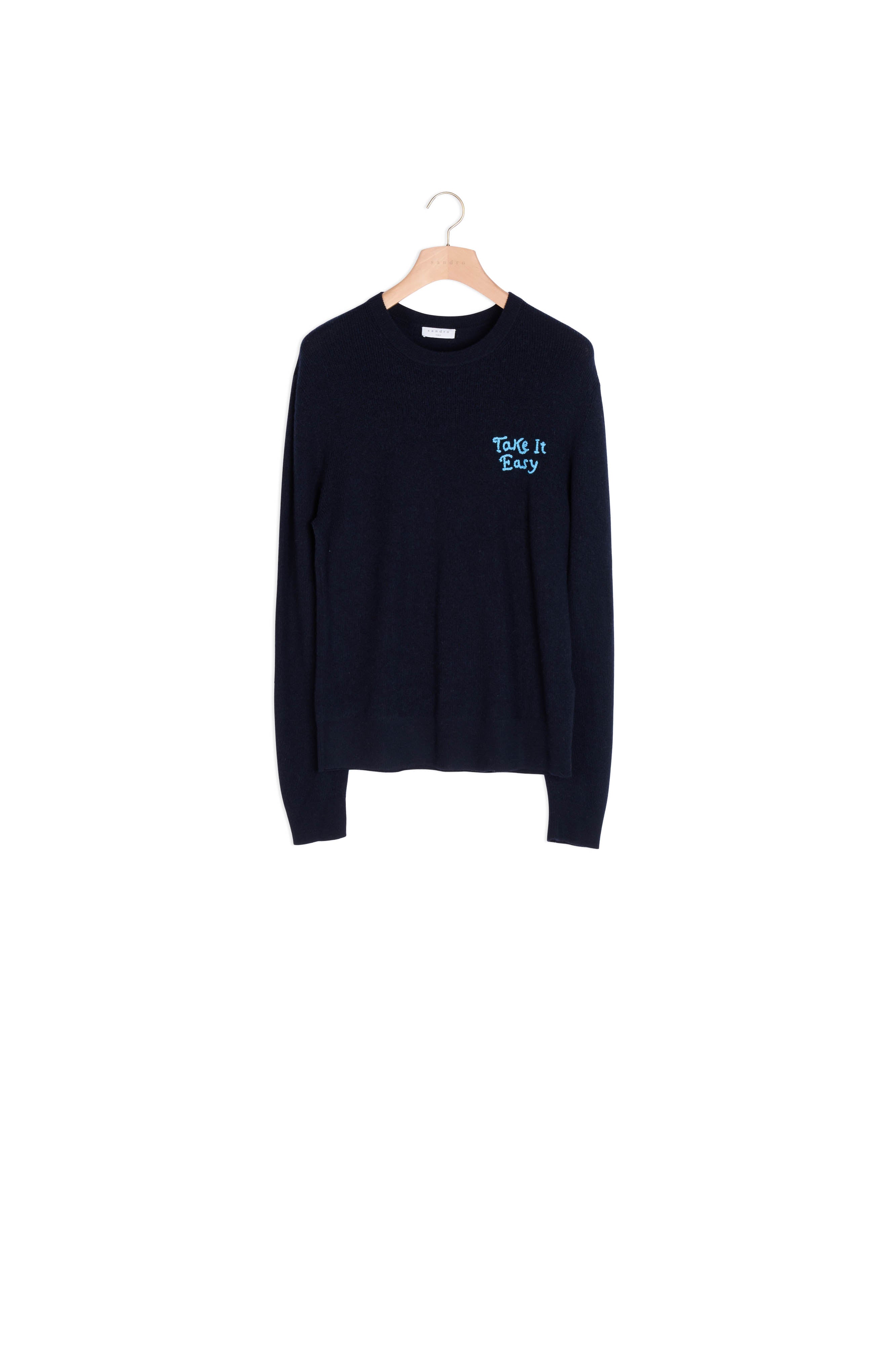 Pull en laine avec broderie Sandro seconde main