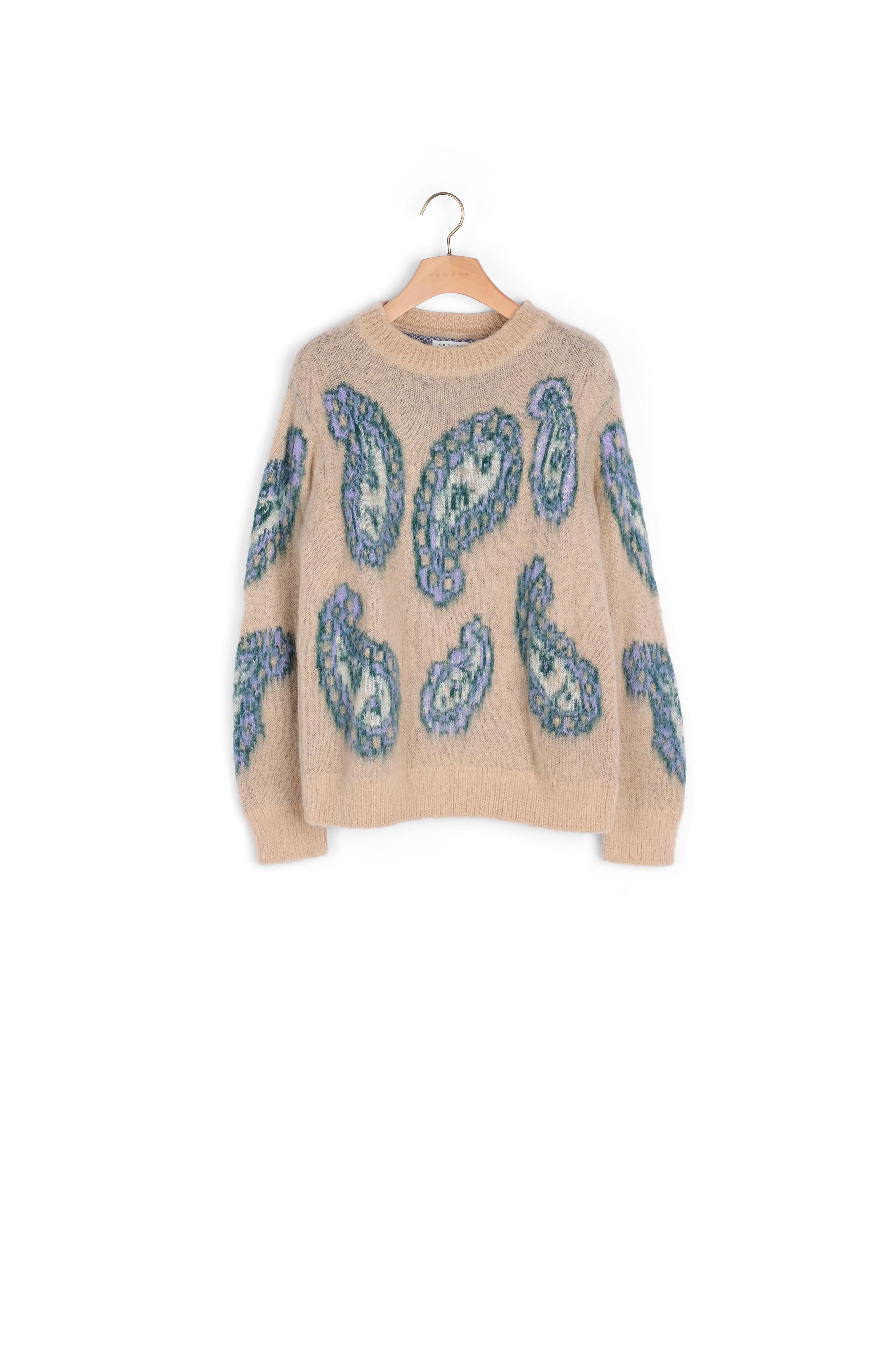 Pull en mohair à motif Sandro seconde main