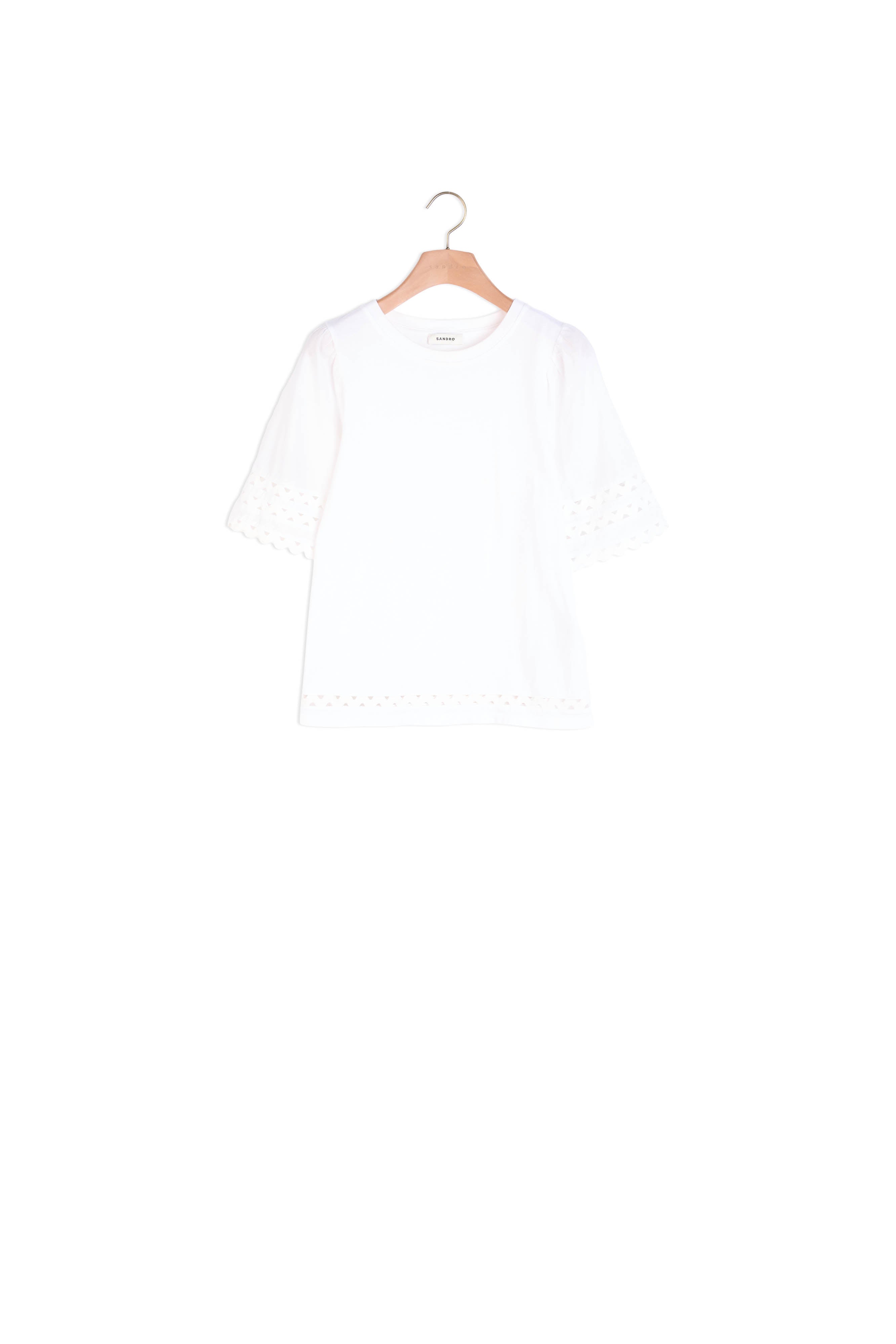 T-shirt avec galon en dentelle Sandro seconde main