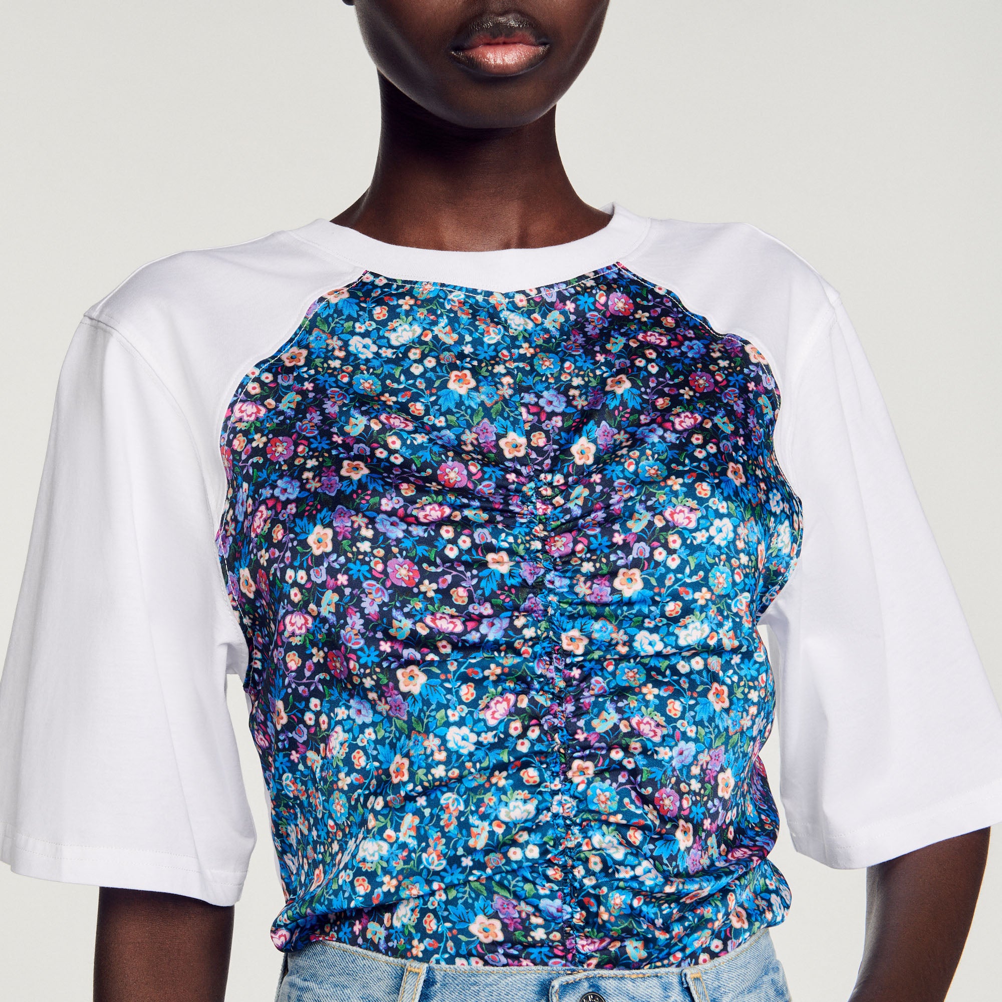 T-shirt foulard ouvert au dos Sandro seconde main