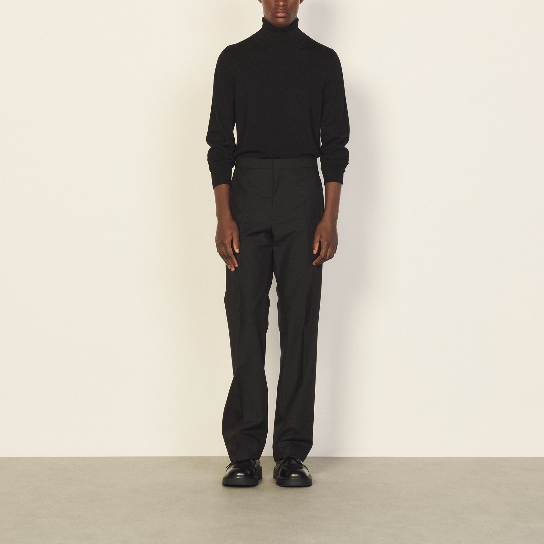 Pantalon classique en laine vierge Sandro seconde main