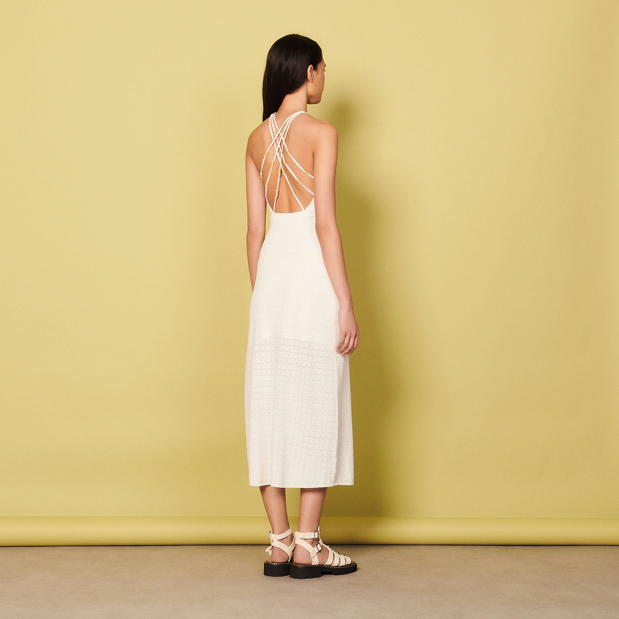 Robe longue en Maille pointelle Sandro seconde main