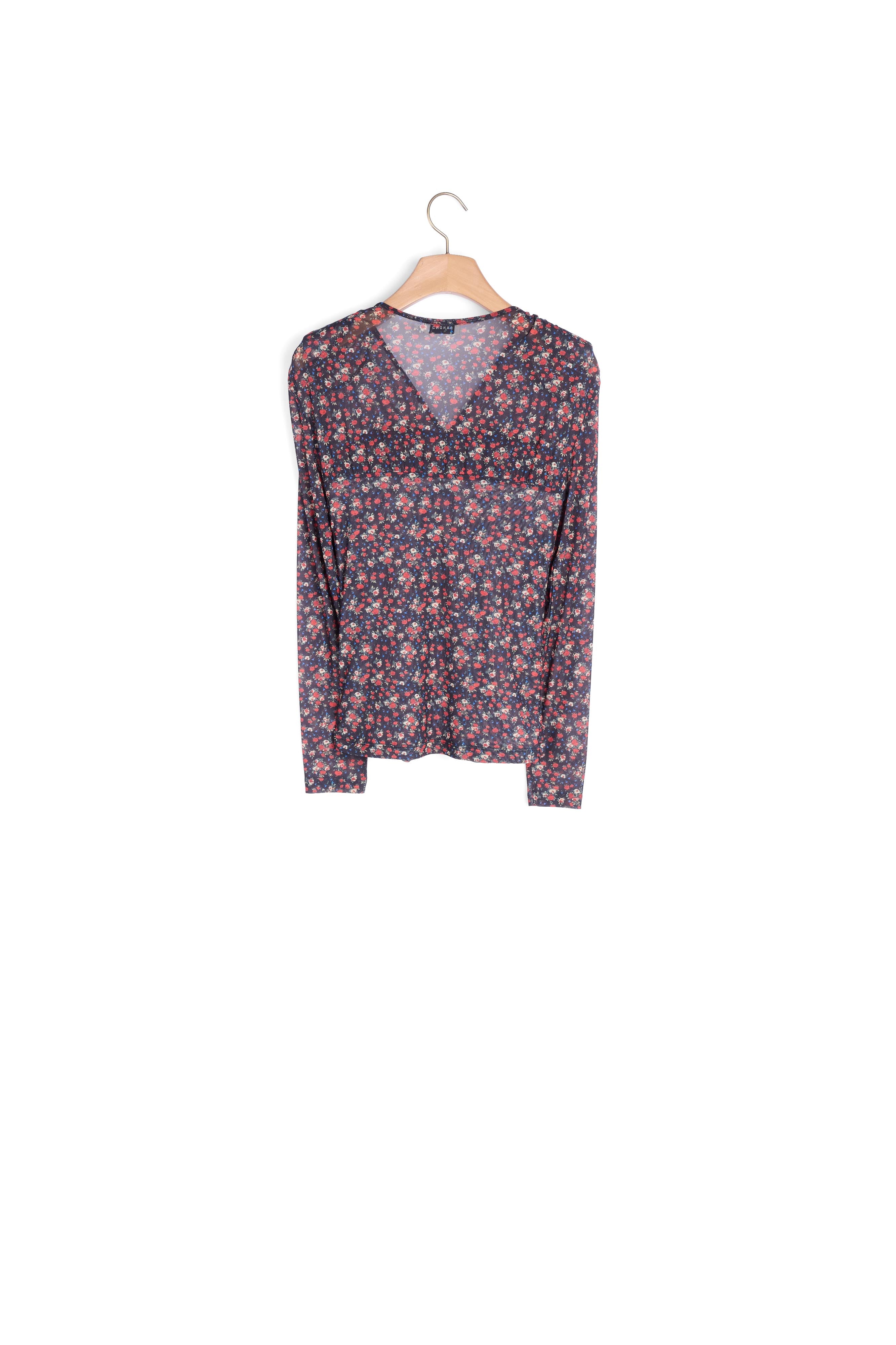 Top en tulle à imprimé fleuri Sandro seconde main