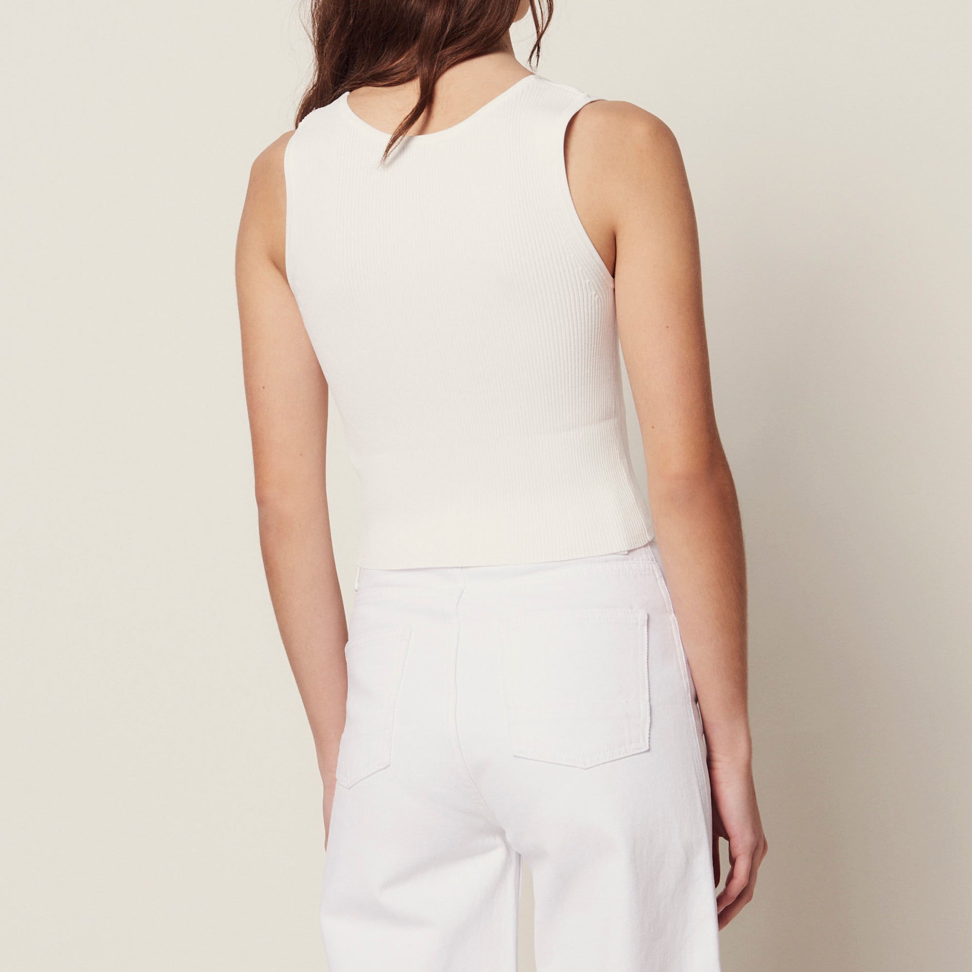 Top en maille avec boutons bijoux Sandro seconde main