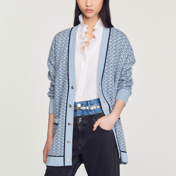 Cardicoat oversized imprimé Sandro seconde main