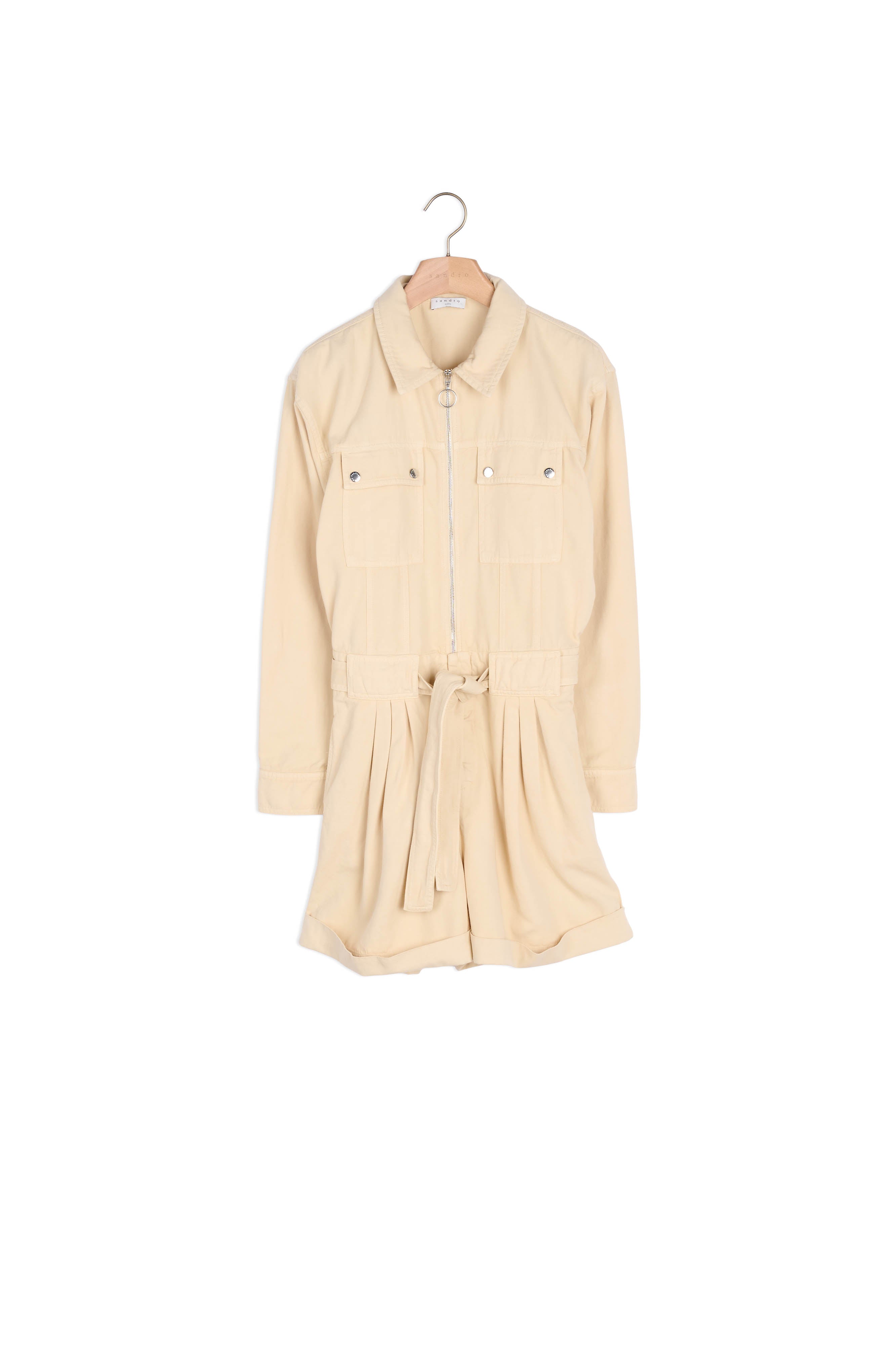 Combinaison Short en coton et lin Sandro seconde main