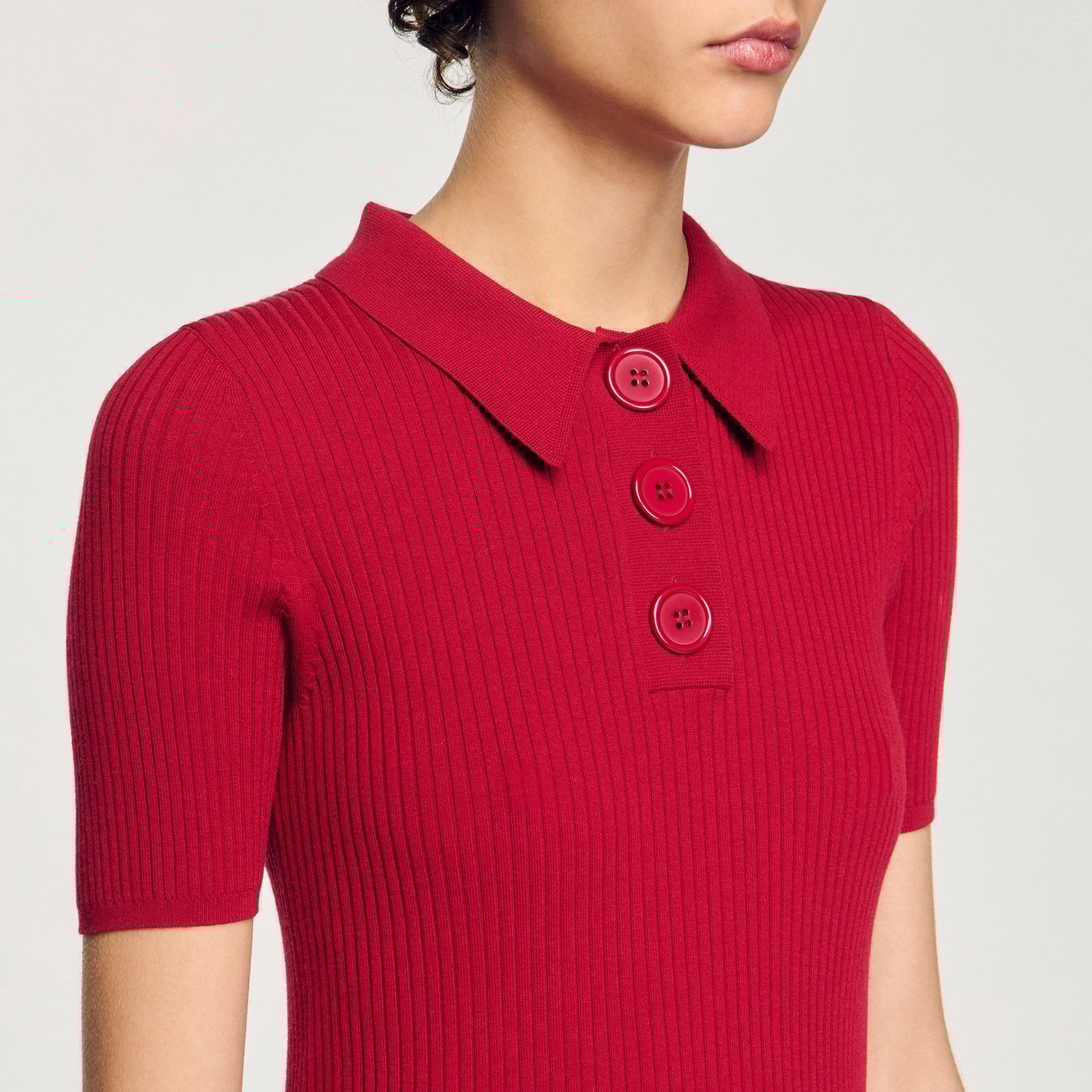 Polo en maille côtelée Sandro seconde main