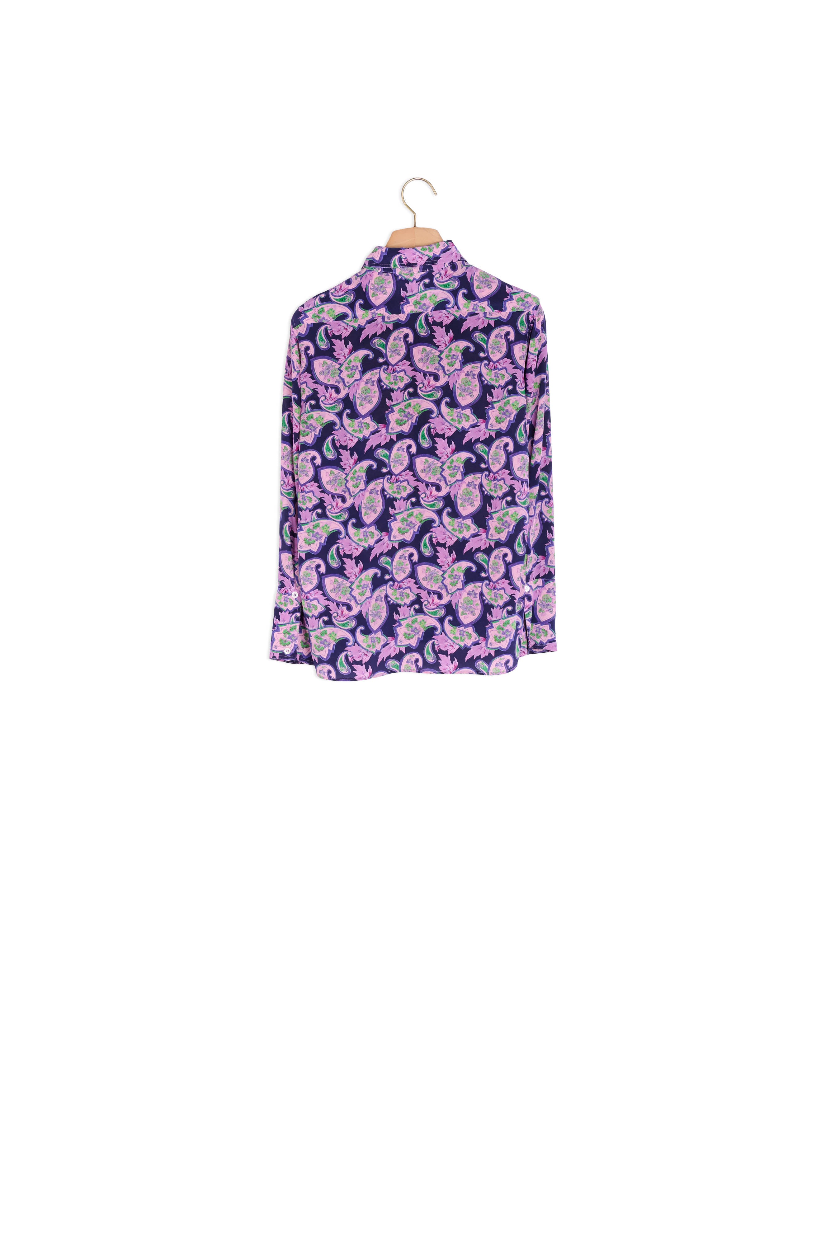 Chemise en soie imprimé cachemire Sandro seconde main