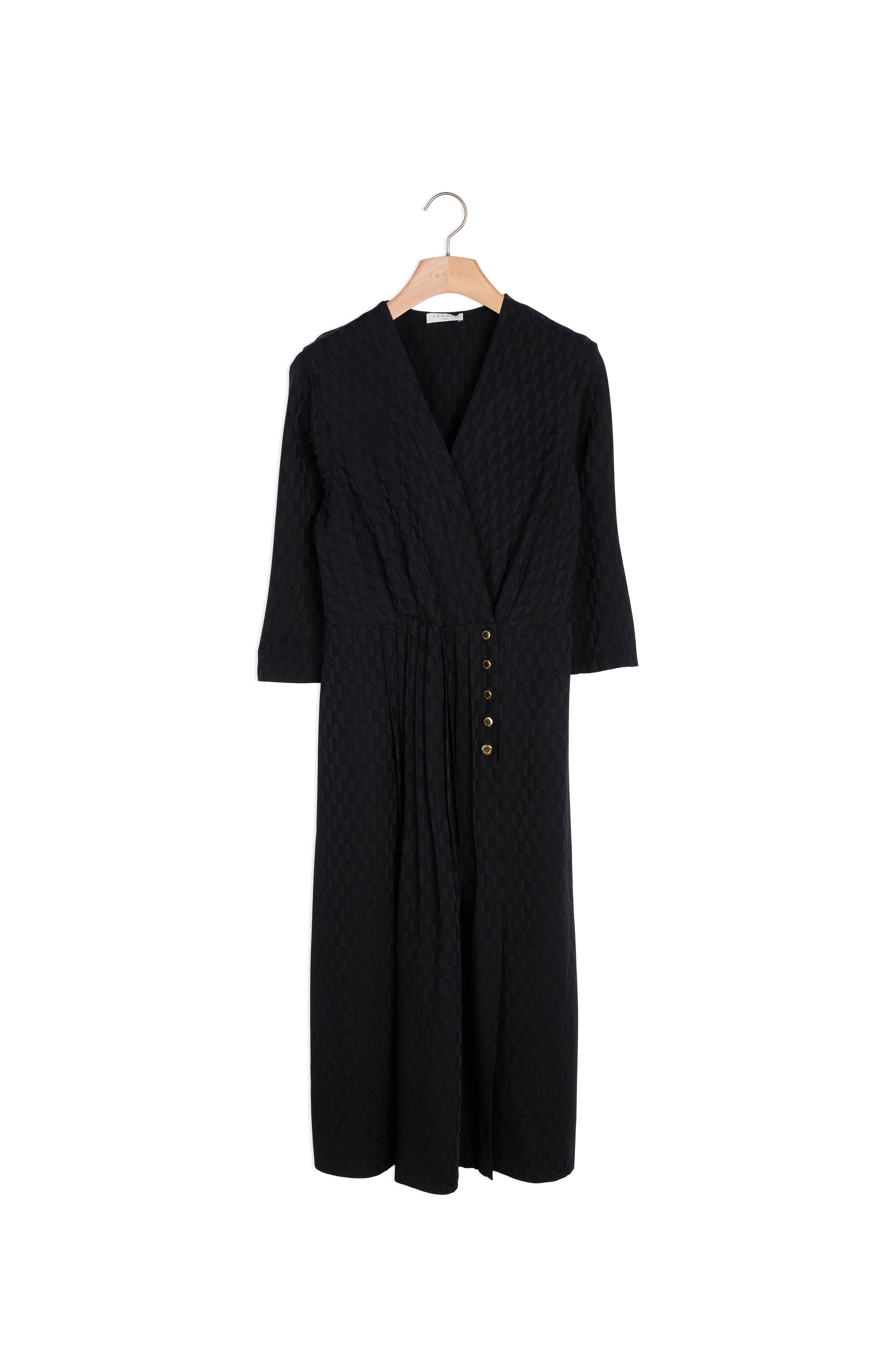 Robe longue jacquard et pressions Sandro seconde main