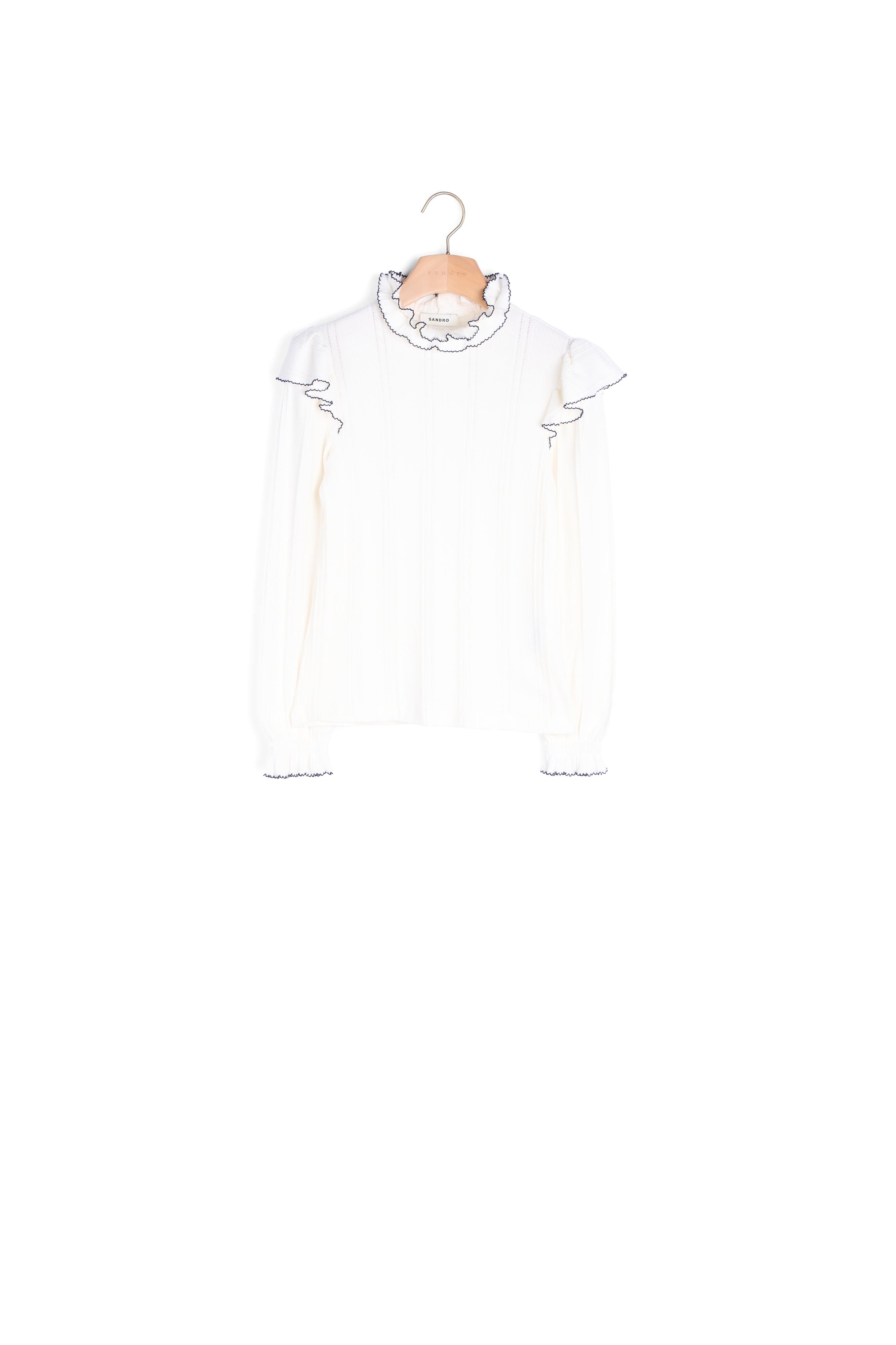 T-shirt en Maille  avec volant Sandro seconde main