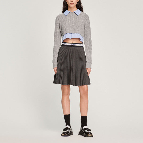 Jupe courte plissée Sandro seconde main