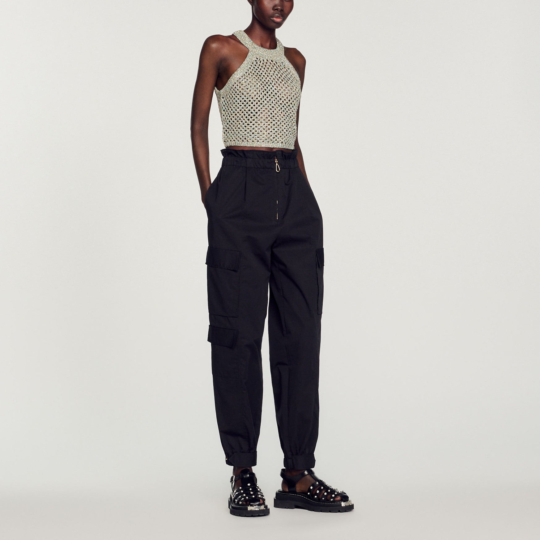 Top court en crochet Sandro seconde main