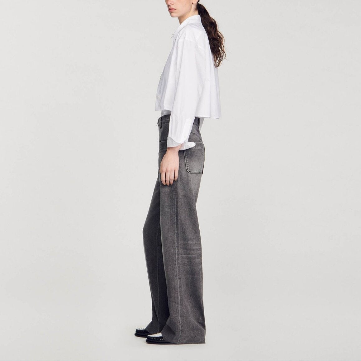 Jean délavé évasé Sandro seconde main