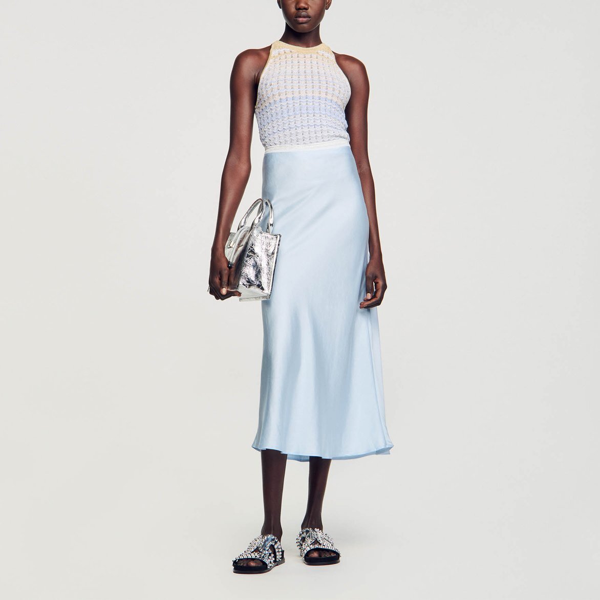 Jupe longue satinée Sandro seconde main