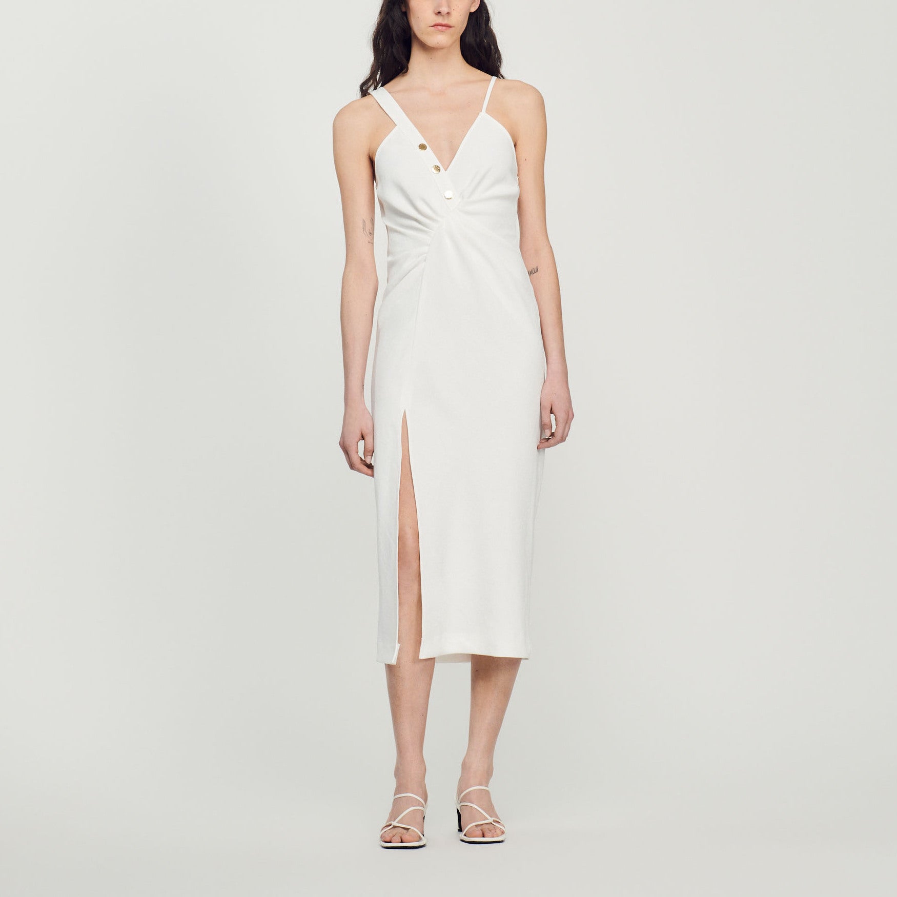 Robe longue asymétrique Sandro seconde main