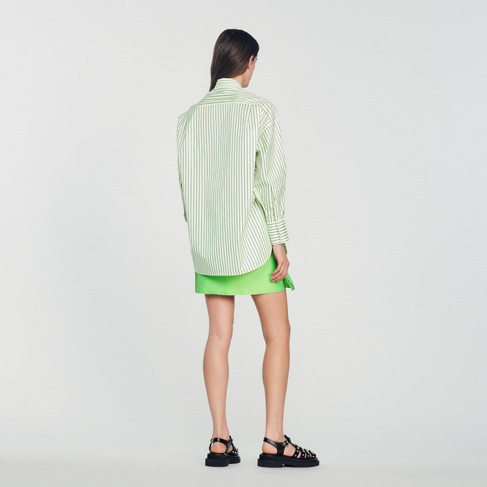 Chemise oversize à rayures Sandro seconde main