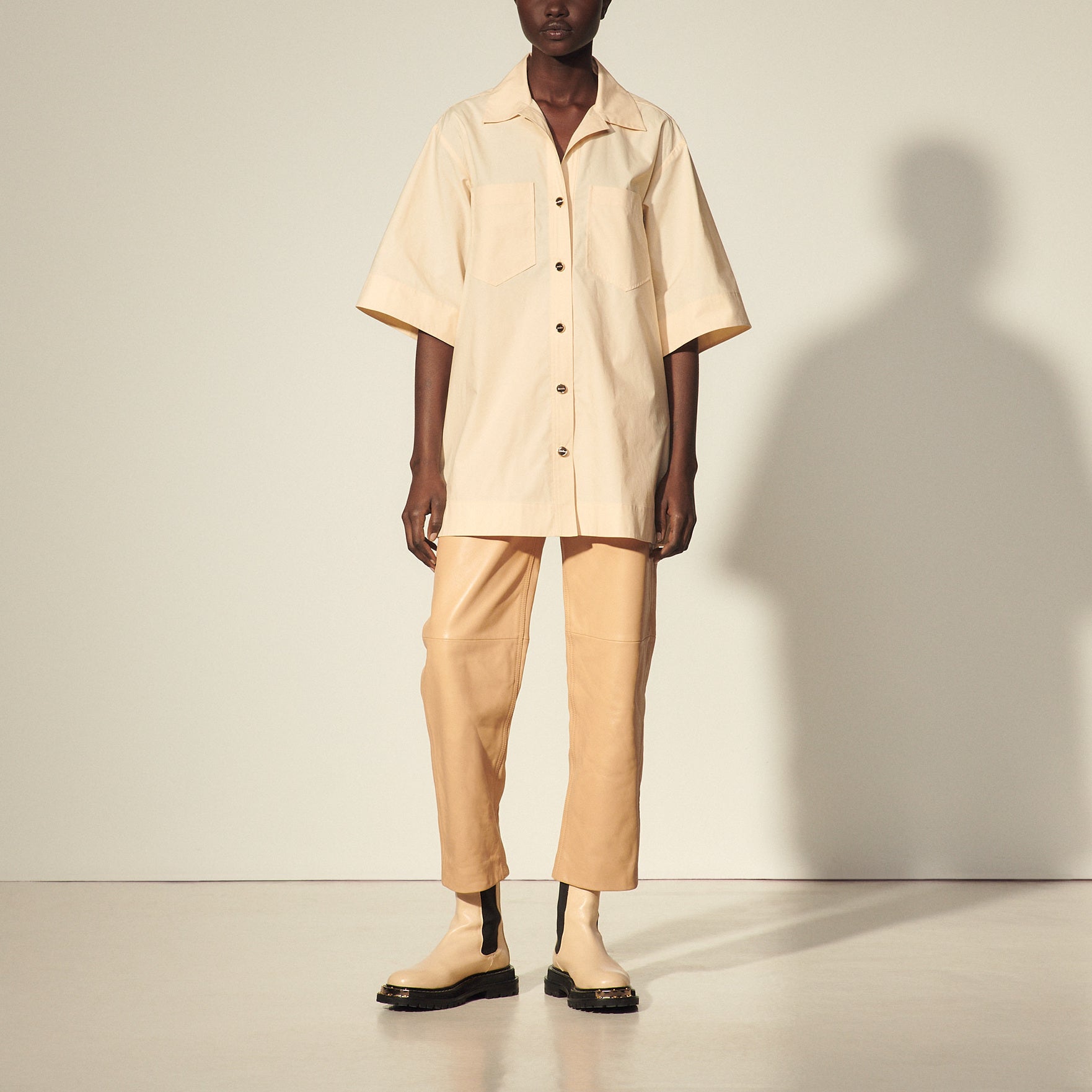 Chemise oversize en coton biologique Sandro seconde main