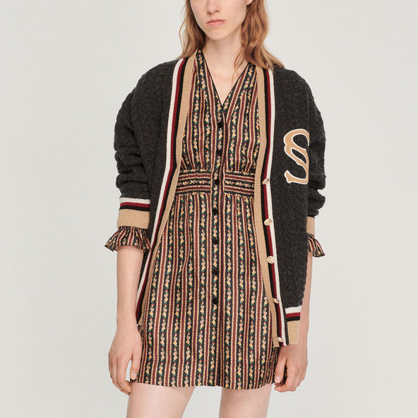 Robe courte imprimée Sandro seconde main