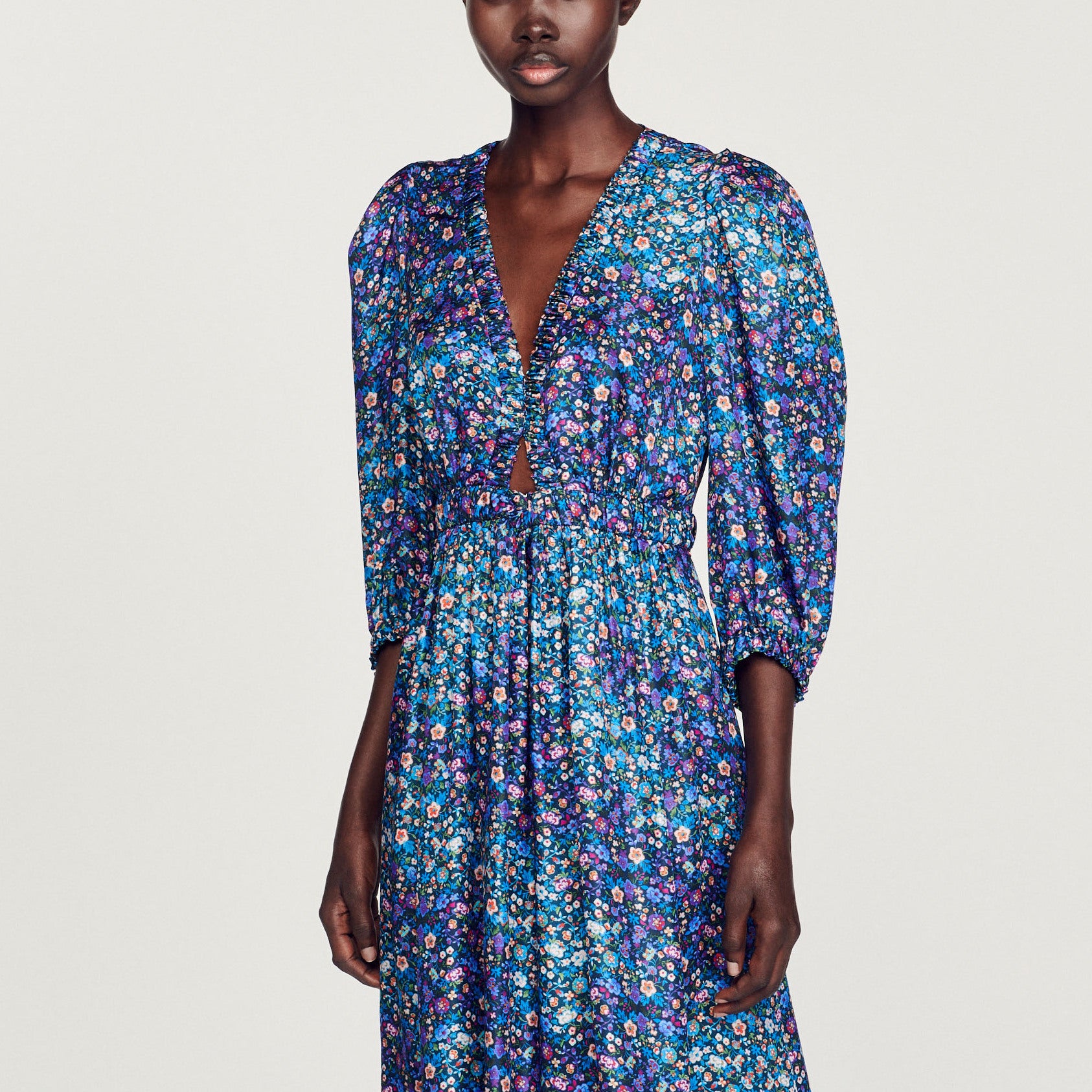 Robe longue imprimé fleuri Sandro seconde main